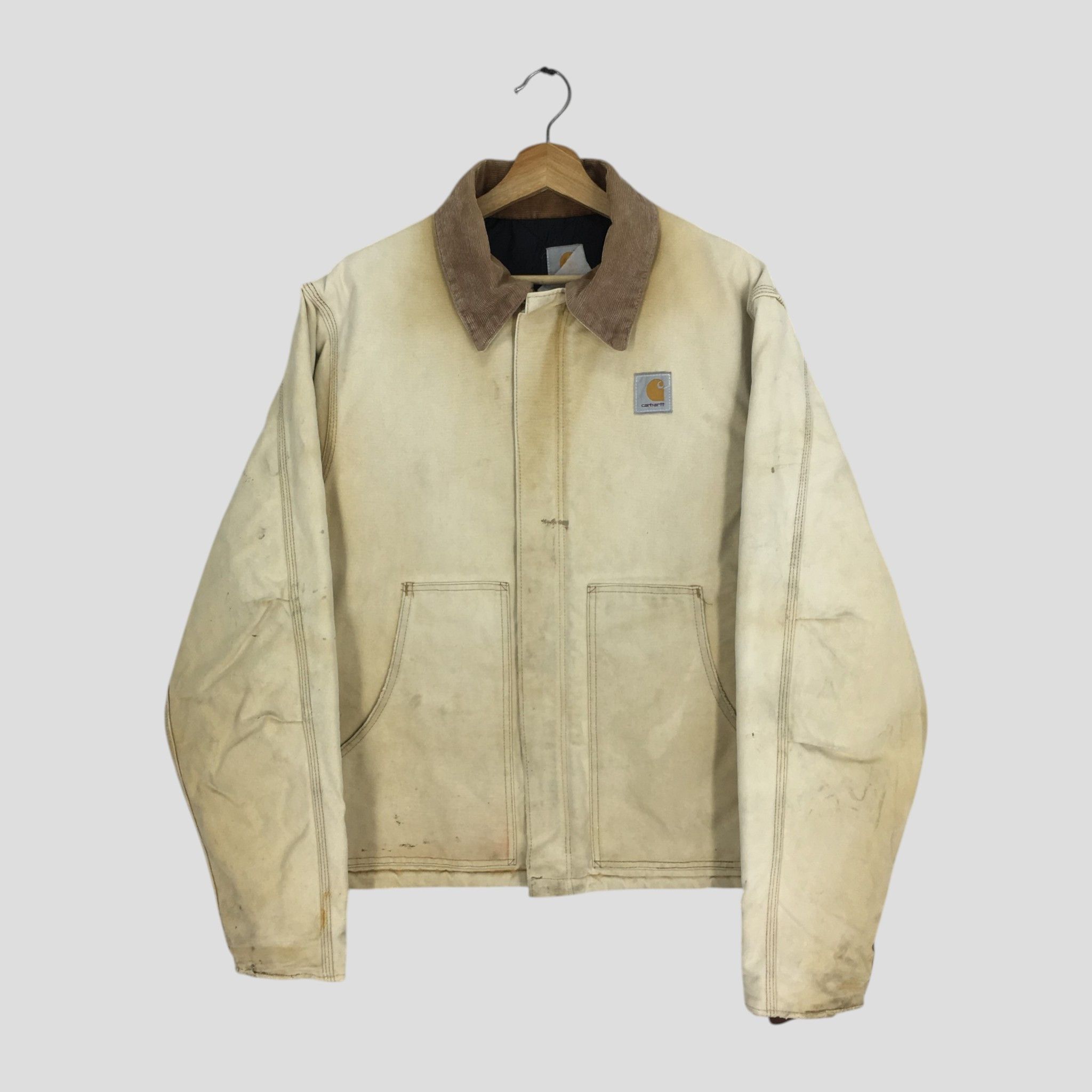 Carhartt Vintage 90's Distressed Carhartt Denim Brown - 1857 Size US L / EU 52-54 / 3 - 1 Thumbnail