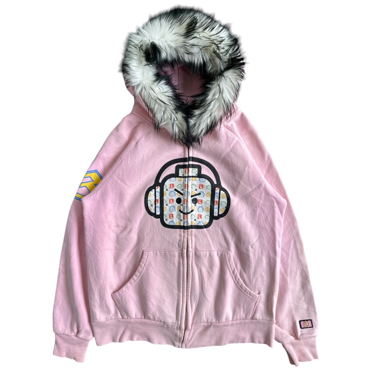 Streetwear × Vintage Vintage Y2K DC Zip Fur Hoodie LGB Style | Grailed