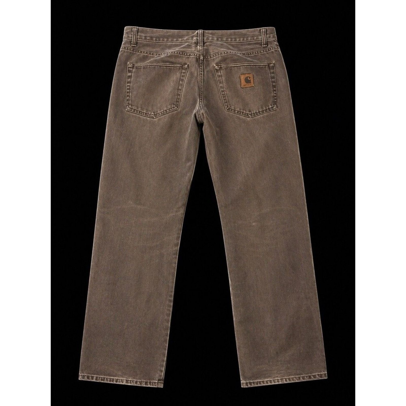 Carhartt Carhartt Brown Twill Work Pants 34x34 Leather Patch Klondike Size US 34 / EU 50 - 2 Thumbnail