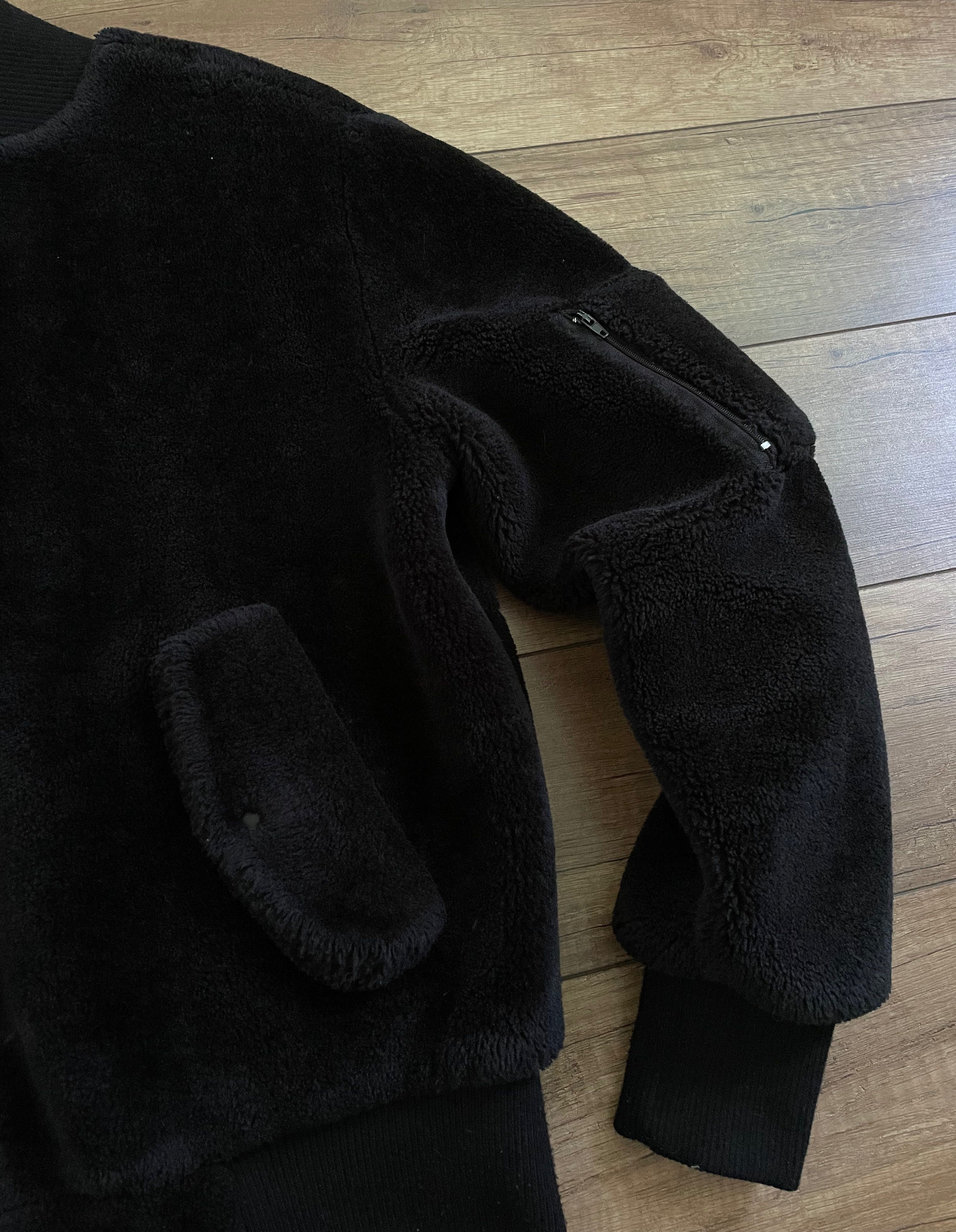 Other The New County Black Fluffy Teddy Fleece MA1 Bomber Jacket Size US M / EU 48-50 / 2 - 8 Thumbnail
