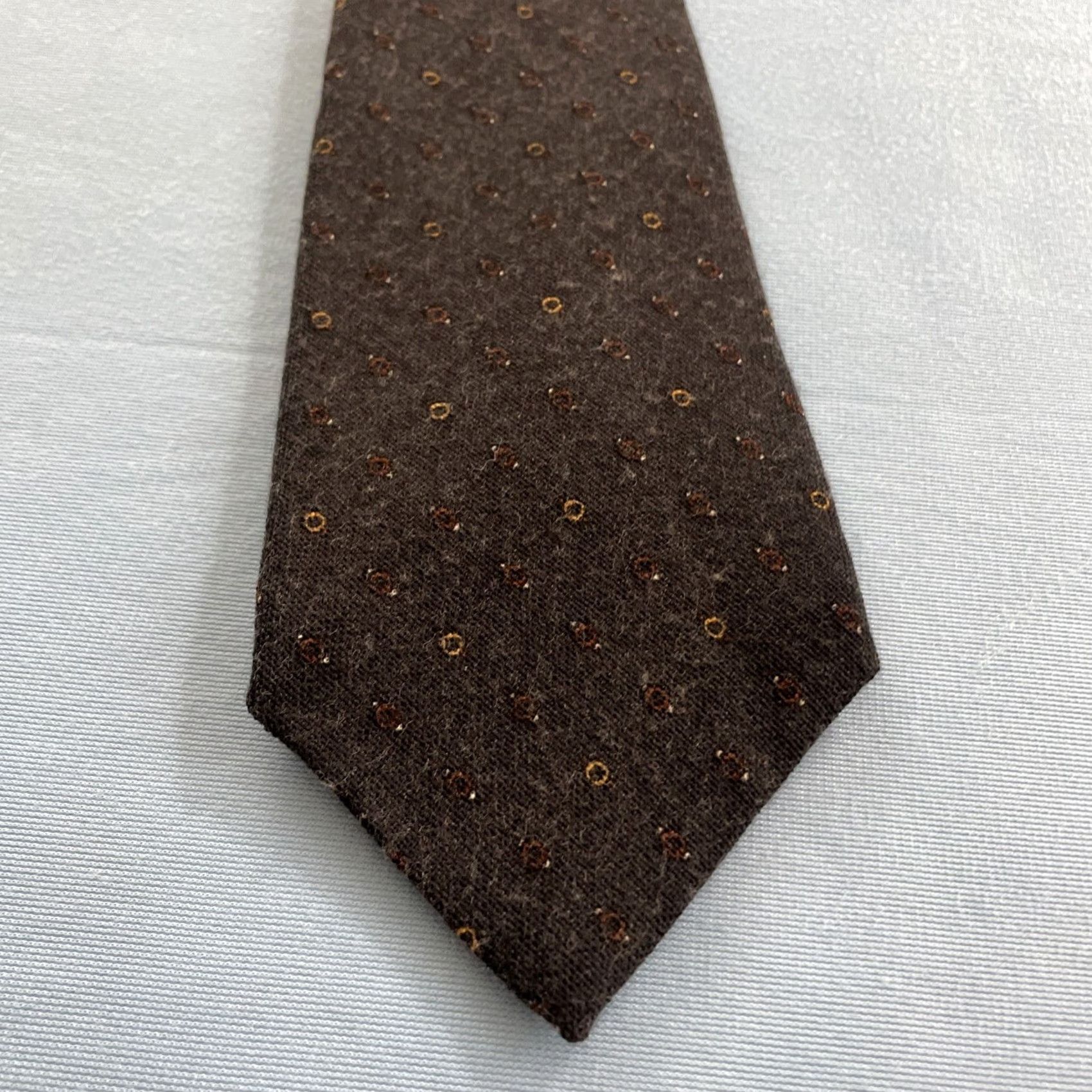 Cacharel VINTAGE Cacharel Paris Cashmere Wool Neck Tie Gray Dots 3.5x55 Macclesfield 2tone Vintage Men Tie Design Size ONE SIZE - 2 Thumbnail