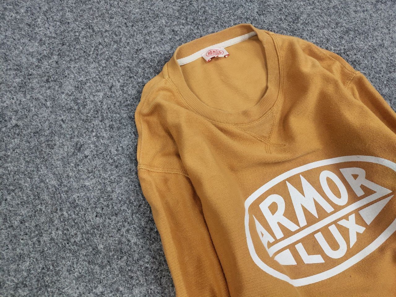 Armor-Lux Armor Lux Design Orange Circle Logo Crew Check Sweatshirt Size US XL / EU 56 / 4 - 7 Thumbnail