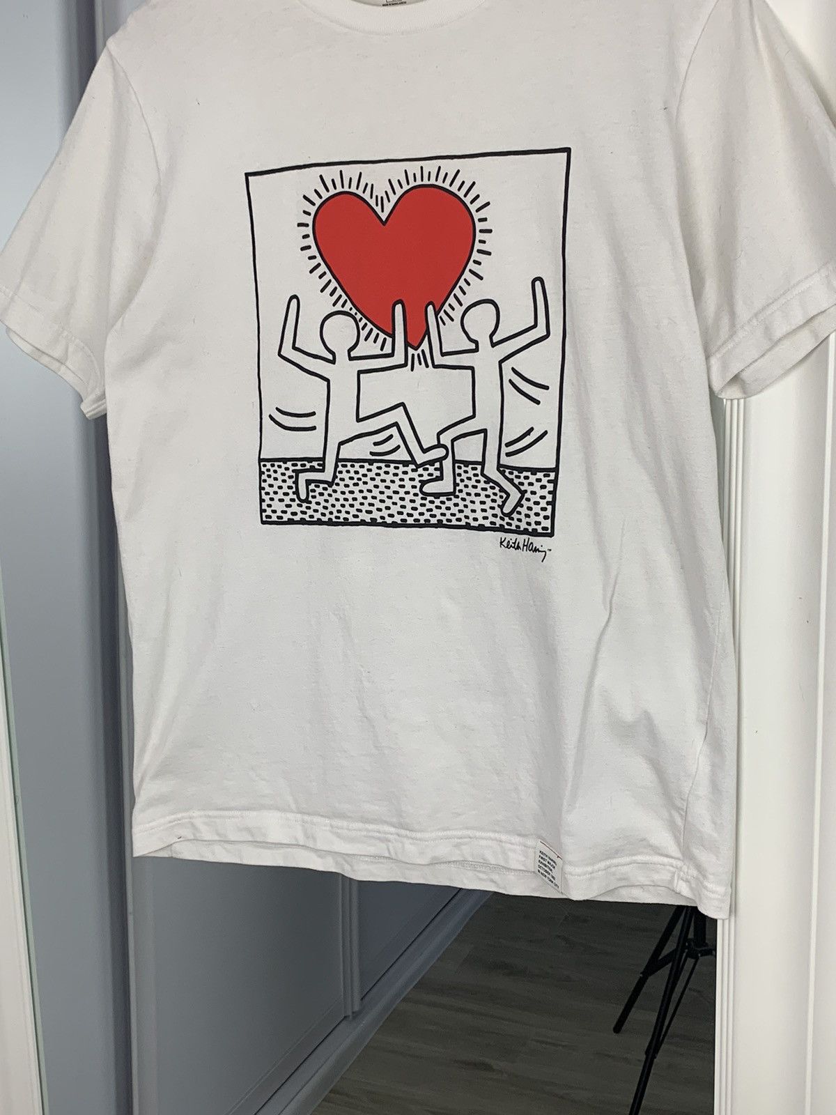 Uniqlo Uniqlo x Keith Haring Love Hearts White T-Shirt Art Size US M / EU 48-50 / 2 - 3 Thumbnail