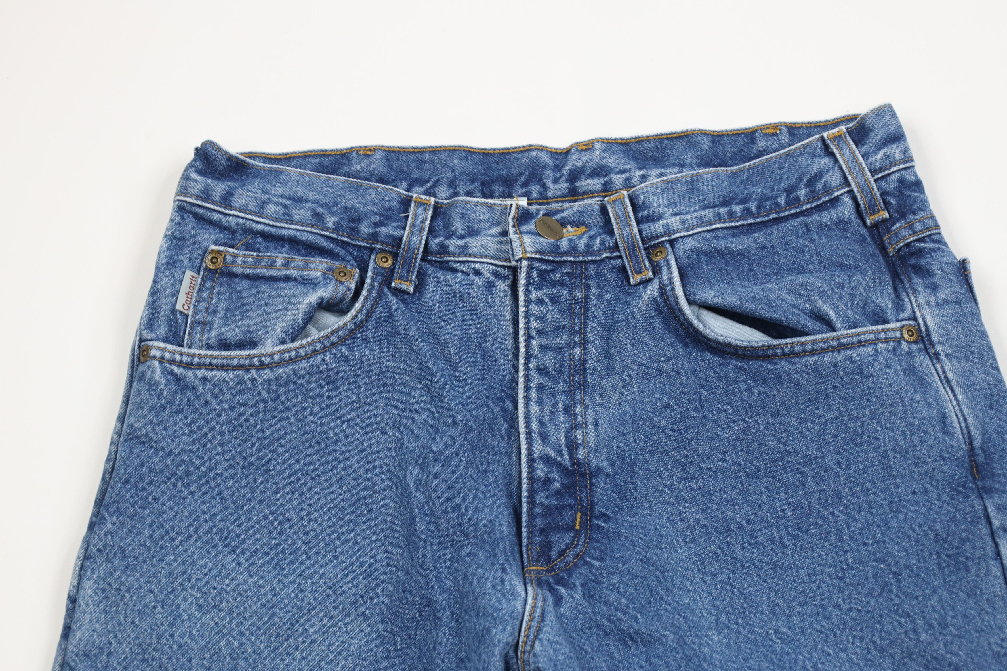 Carhartt × Vintage Vintage Carhartt Spell Out Heavyweight Fleece Lined Jeans Size US 32 / EU 48 - 3 Thumbnail