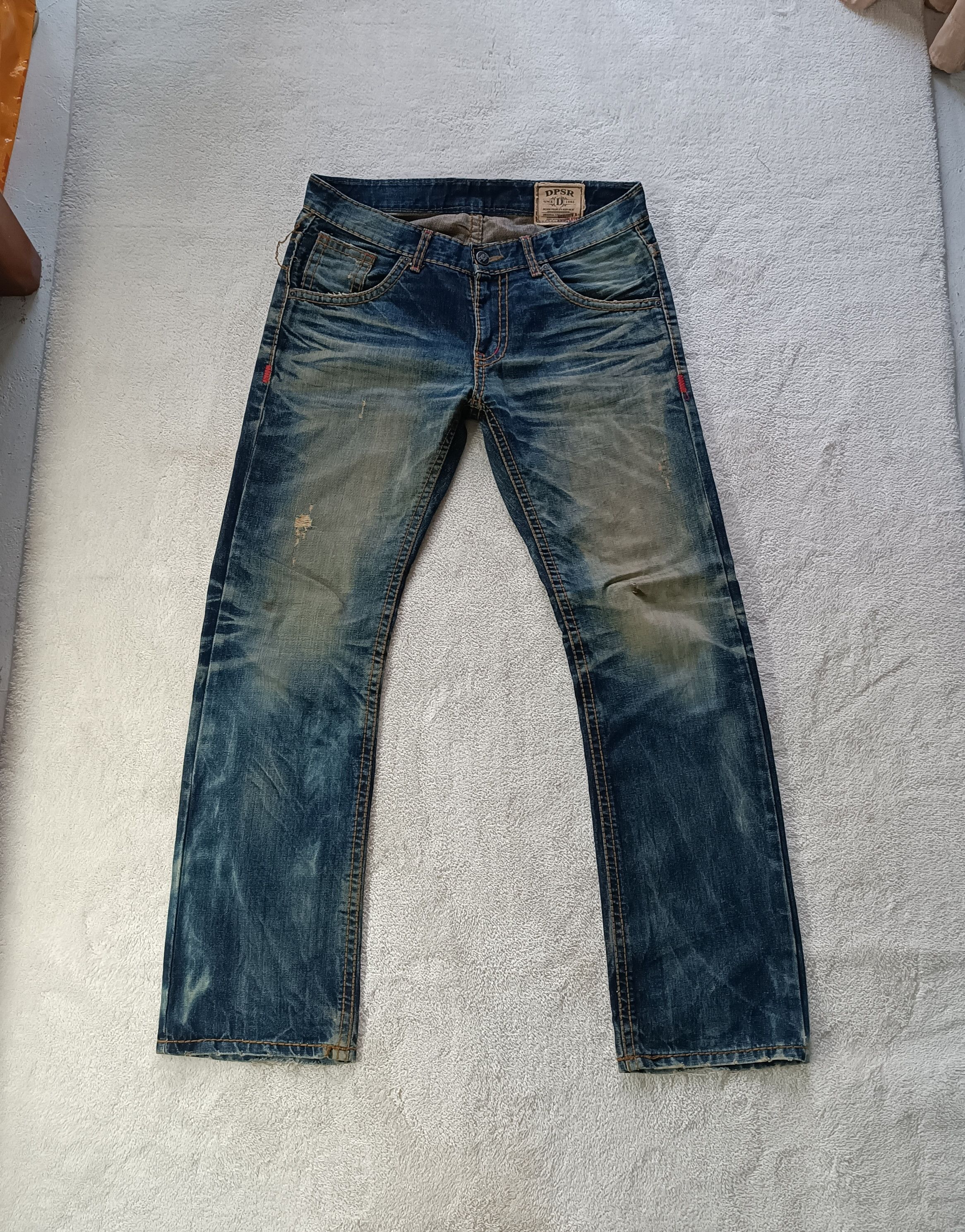 Japanese Brand × Vintage 🔥Vintage🔥 Japanese Brand DPSR Distressed Denim Jeans Size US 34 / EU 50 - 2 Thumbnail