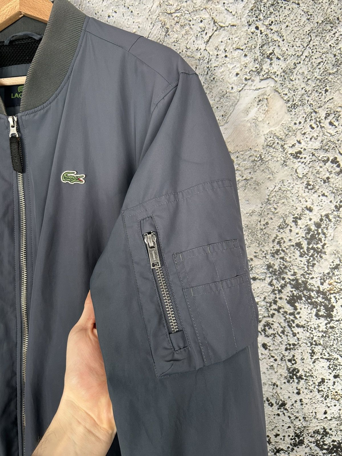 Lacoste Vintage Lacoste 90s Boxy Bomber Jacket Designer Nylon Hype Size US XL / EU 56 / 4 - 4 Thumbnail
