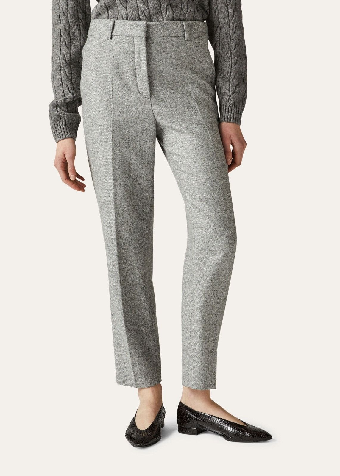 Loro Piana o1srvl11e0824 Neo Derk Cashmere Flannel Pant in Grey Size 28" / US 6 / IT 42 - 3 Thumbnail