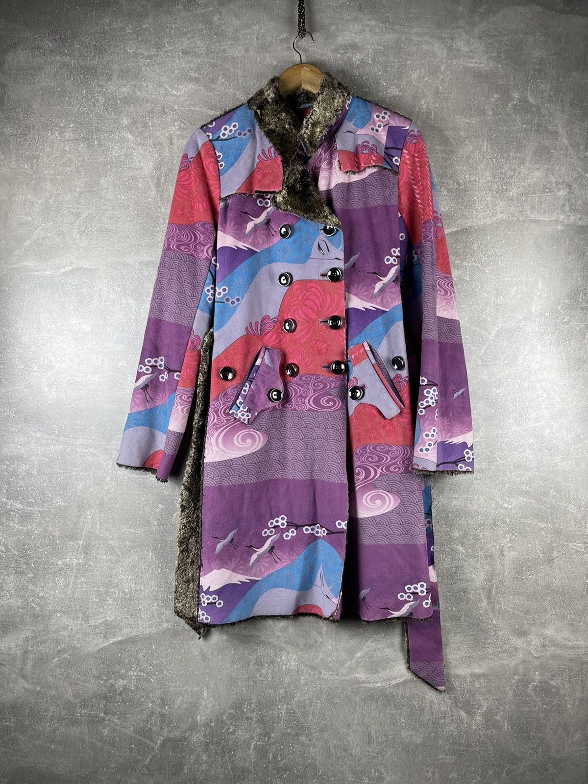 Custo Barcelona Custo Barcelona Vintage Graphic Faux Fur Lined Coat Size M / US 6-8 / IT 42-44 - 7 Thumbnail