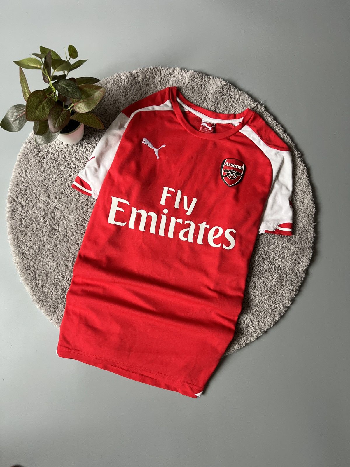 Puma Fly Emirates T Shirt Red Puma Arsenal Fly Emirates Soccer