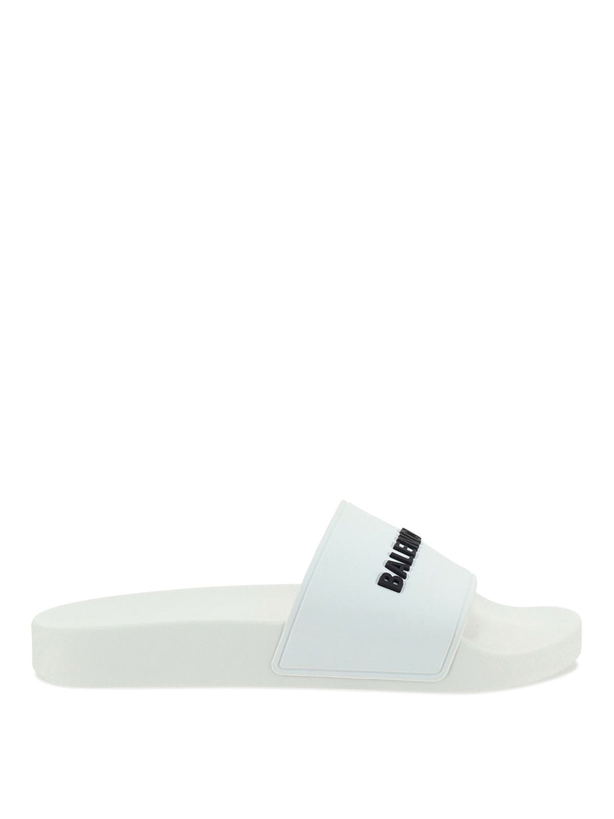 Balenciaga o1bcso1str0426 Pool Slide Sandals in White Size US 10 / IT 40 - 1 Thumbnail