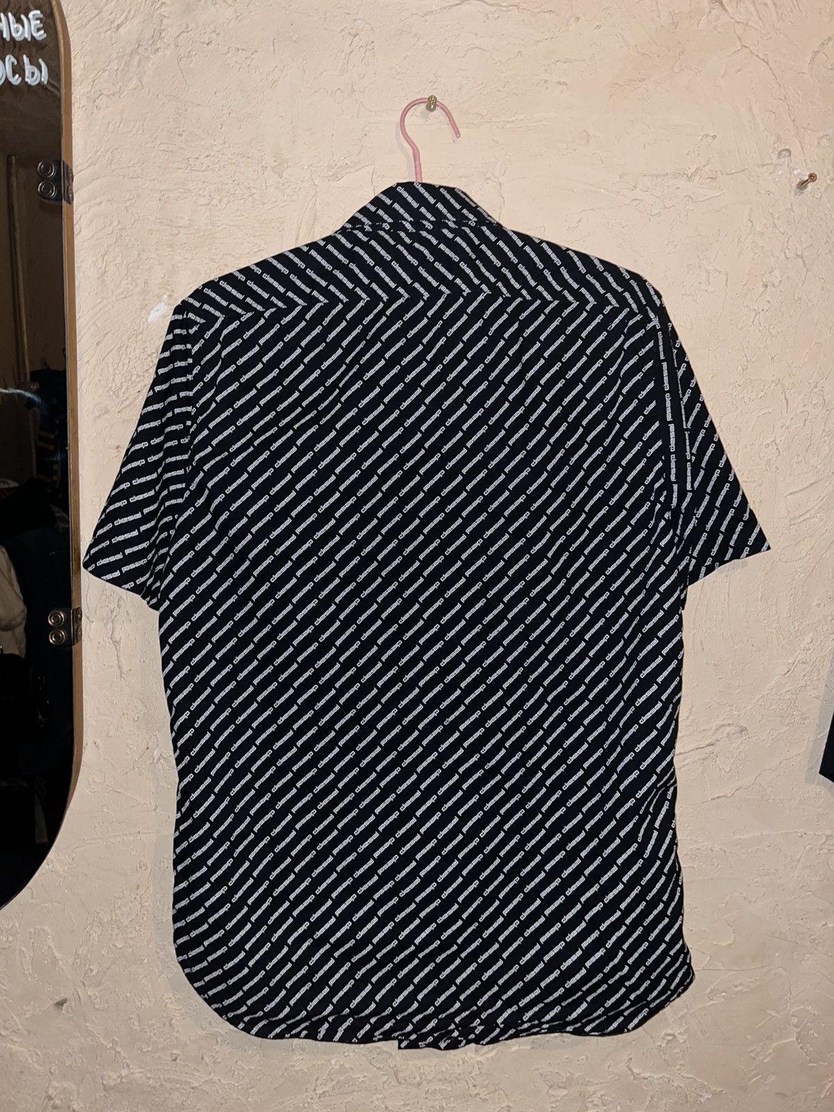 Diesel Vintage Diesel Shirt Short Sleeve Button up Multilogo Size US S / EU 44-46 / 1 - 4 Thumbnail