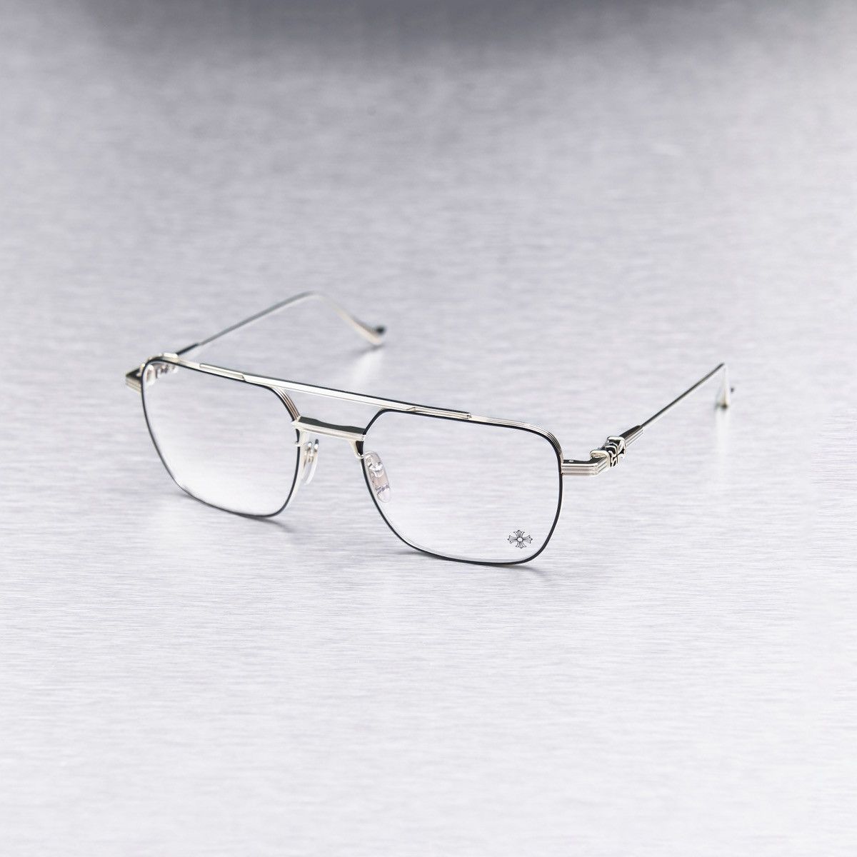 Chrome Hearts CHROME HEARTS MAGNUM II MATTE BLACK/SHINY SILVER GLASSES Size ONE SIZE - 1 Thumbnail