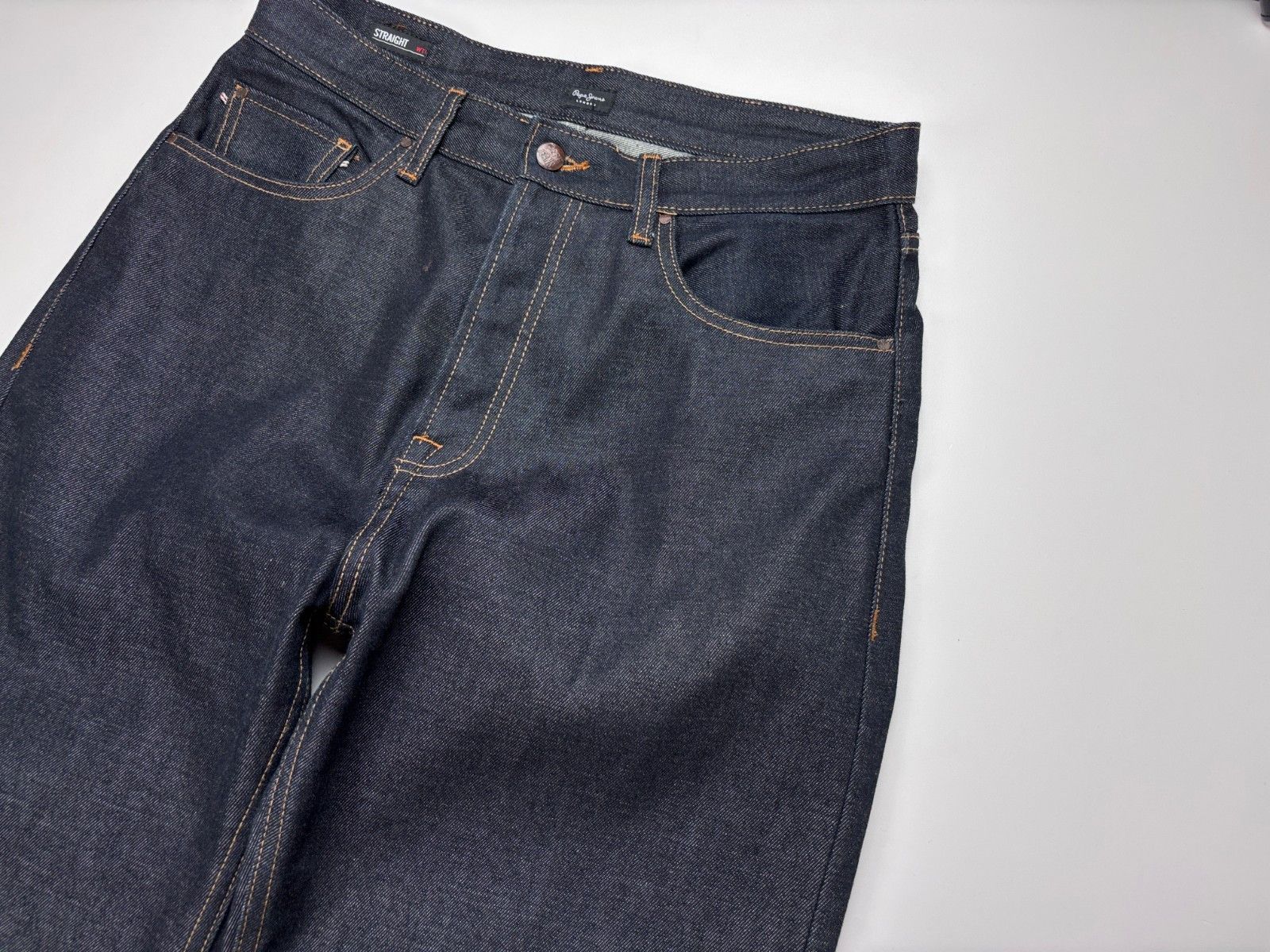 Pepe Jeans Pepe Jeans Ani Selvedge Straight Jeans Navy Blue Size 30x28 Size US 30 / EU 46 - 2 Thumbnail
