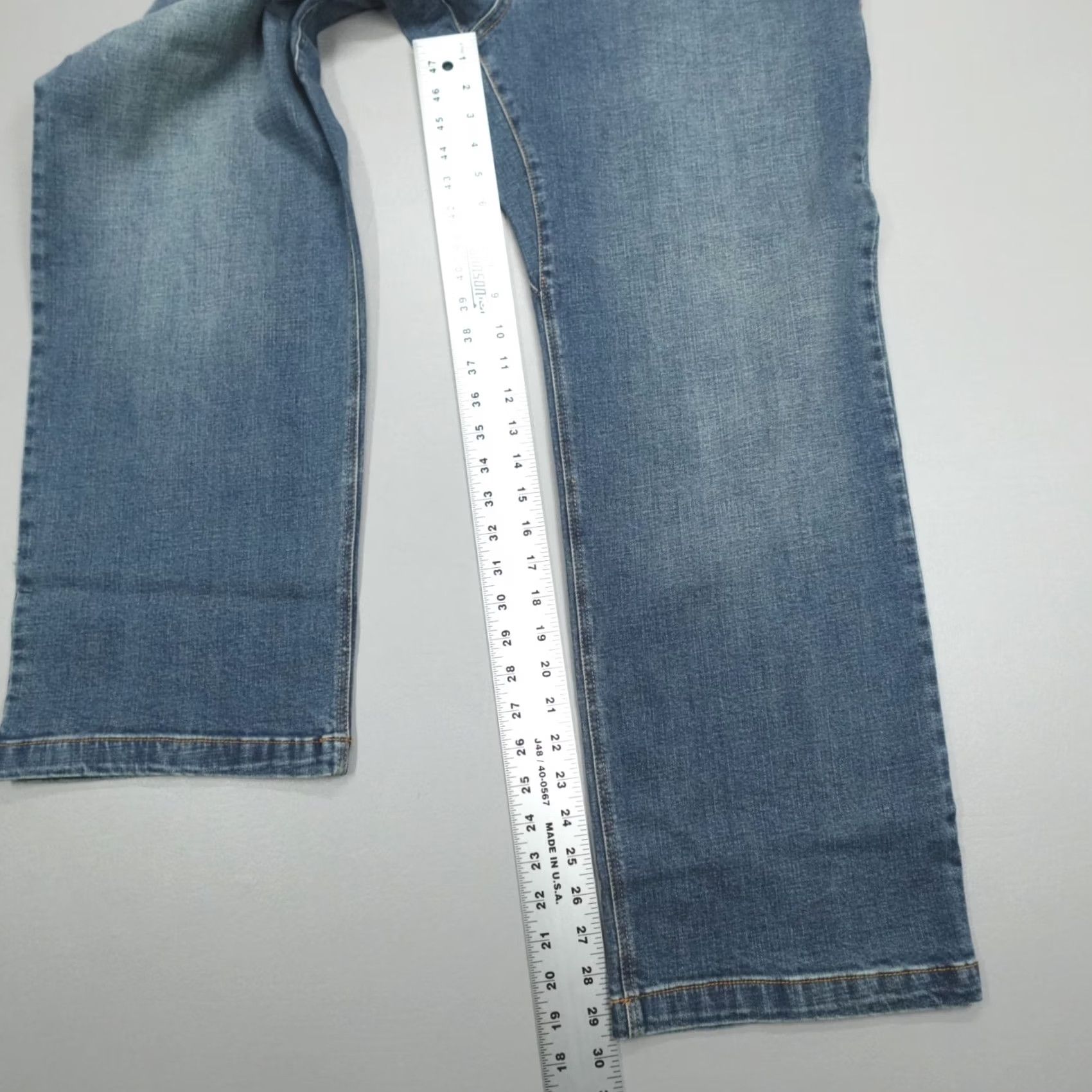 Prana Prana Axiom Jeans Men’s 35x30 Stone Wash Stretch Denim Standard Fit 5-Pocket Design Straight Regular Rise Mid Blue Denim Cotton Lycra Mens Inseam 30 Size US 35 - 6 Thumbnail