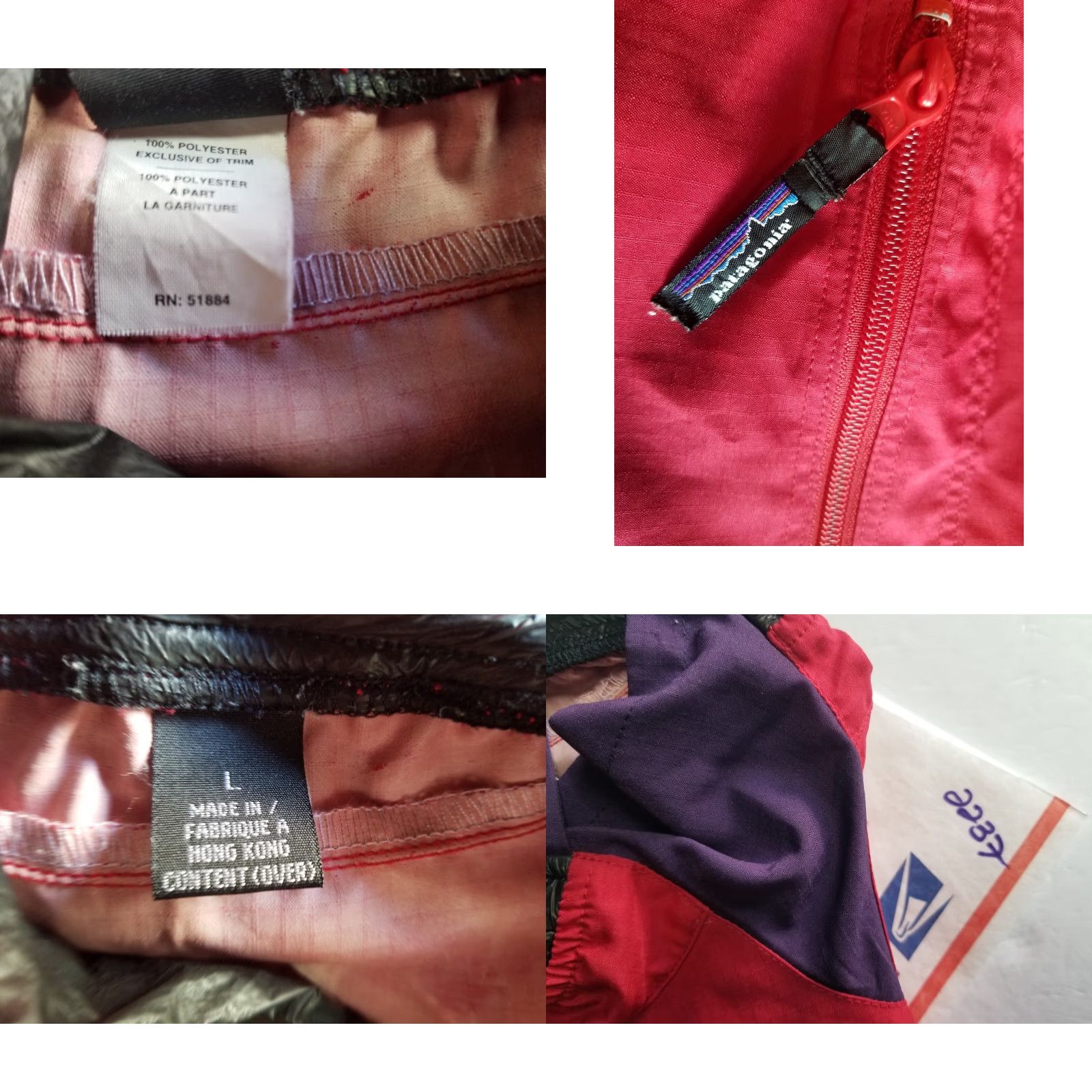 Patagonia VINTAGE Patagonia Jacket Men's L Red Packable Windbreaker Pullover Size US L / EU 52-54 / 3 - 8 Thumbnail