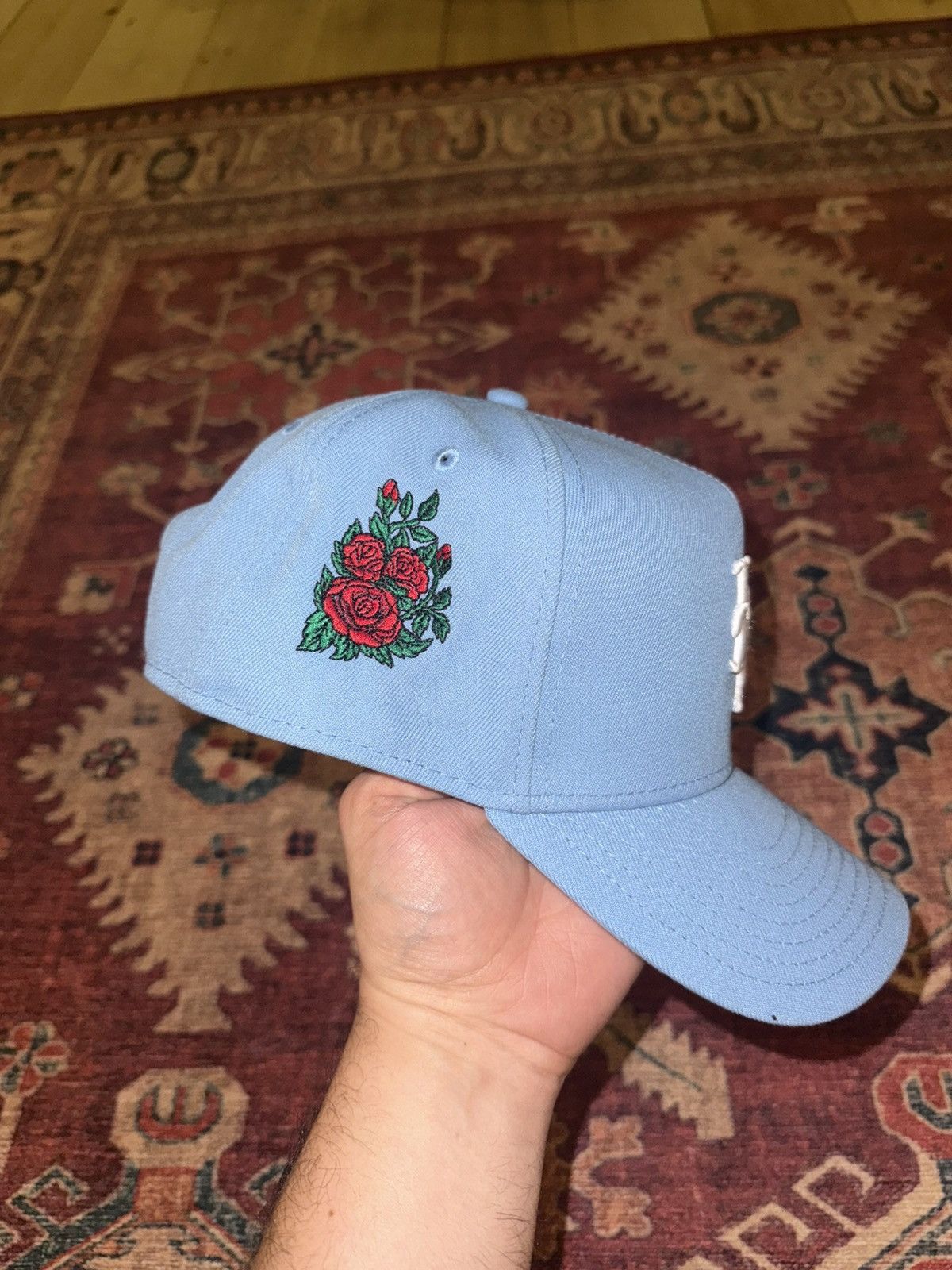 New Era New Era NY Mets Custom Rose Embroidered Cap Adjustable Size Size ONE SIZE - 2 Thumbnail