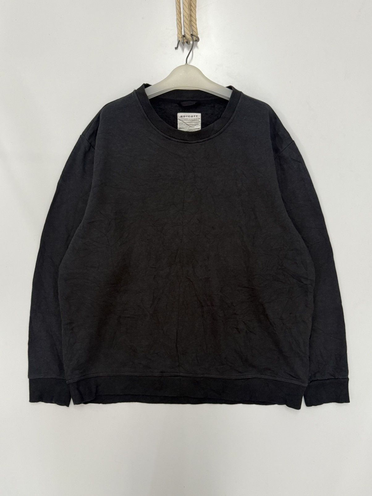 Boycott 🔥 Y2k Boycott Japan Spellout Embroidery Sweatshirt - LL Size US XL / EU 56 / 4 - 2 Thumbnail