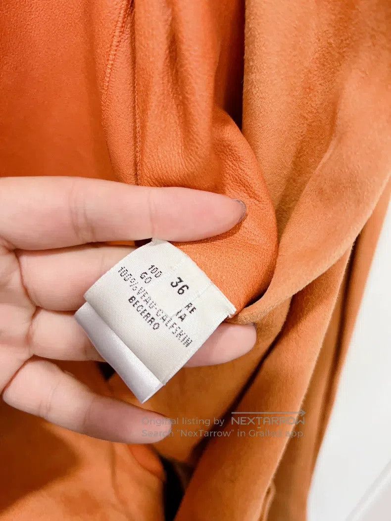 Hermes Hermes Orange Leather Jacket Size XS / US 0-2 / IT 36-38 - 7 Thumbnail