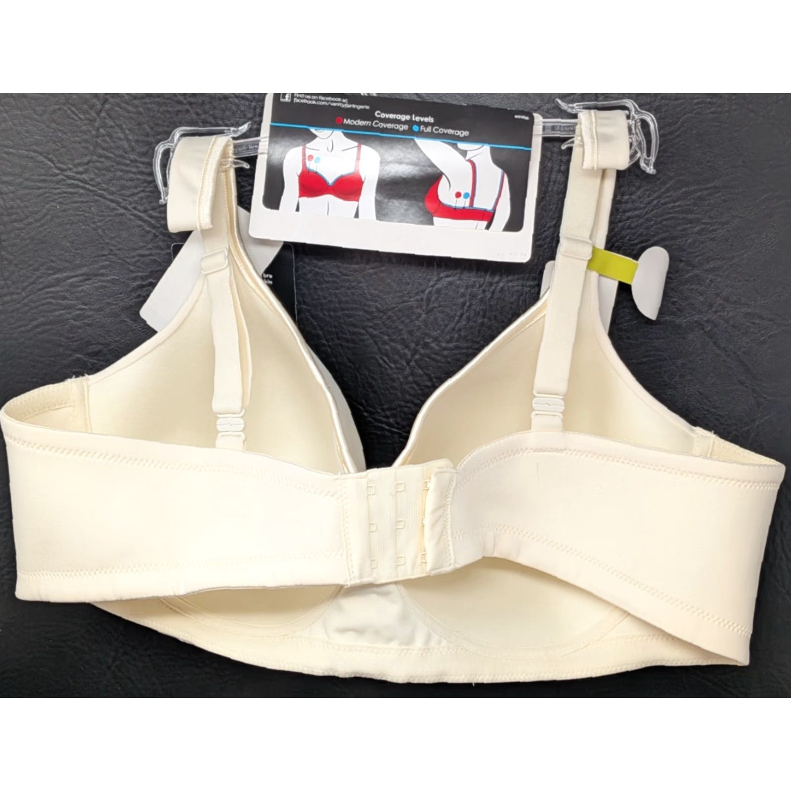Vintage VINTAGE Vanity Fair Bra Beauty Back Full Coverage Wirefree 42C Pale Yellow/Cream 72335 42C Women's T-Shirt Bra Mens? Size ONE SIZE - 6 Thumbnail