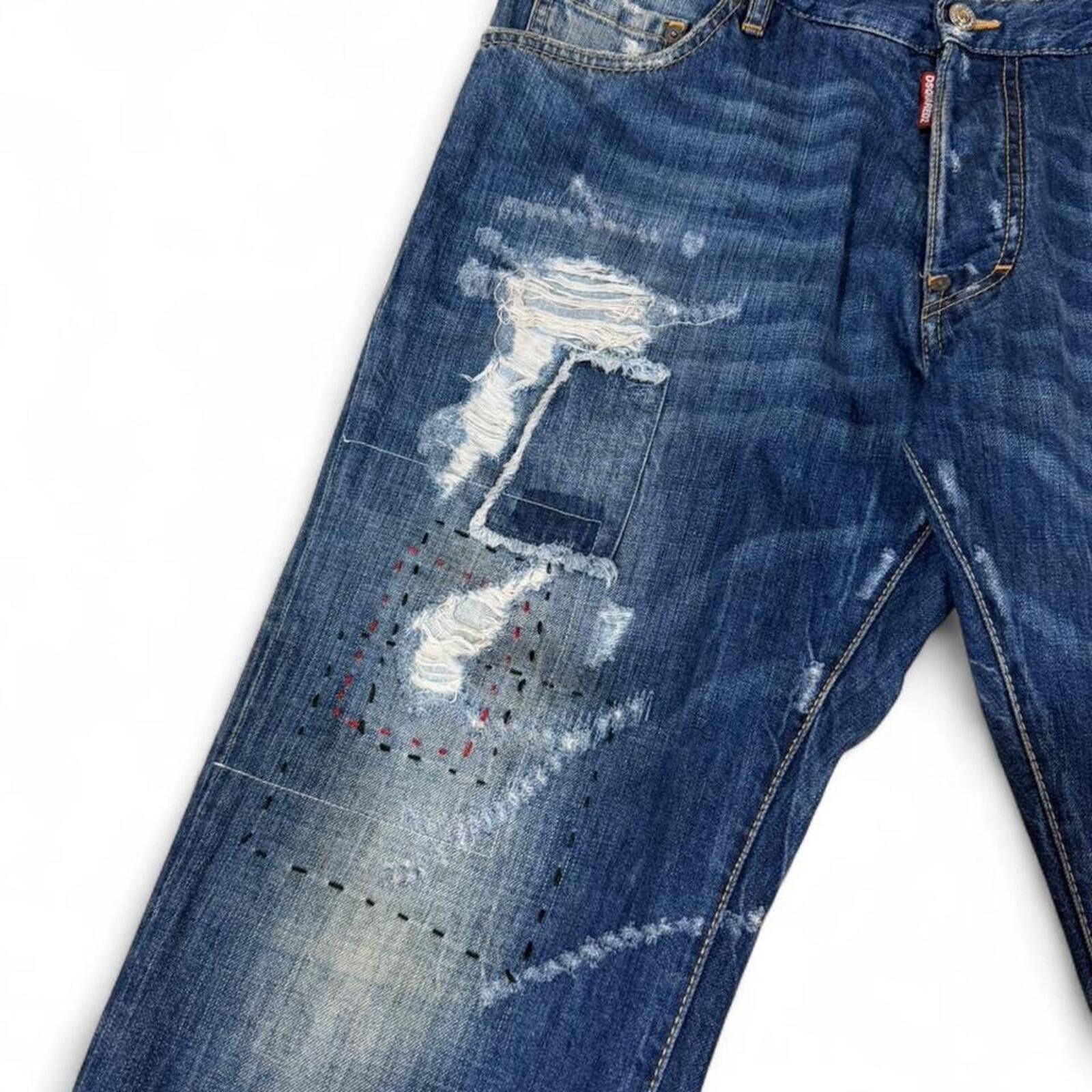 Dsquared2 DSQUARED2 blue jeans with unique design Size US 39 - 4 Thumbnail
