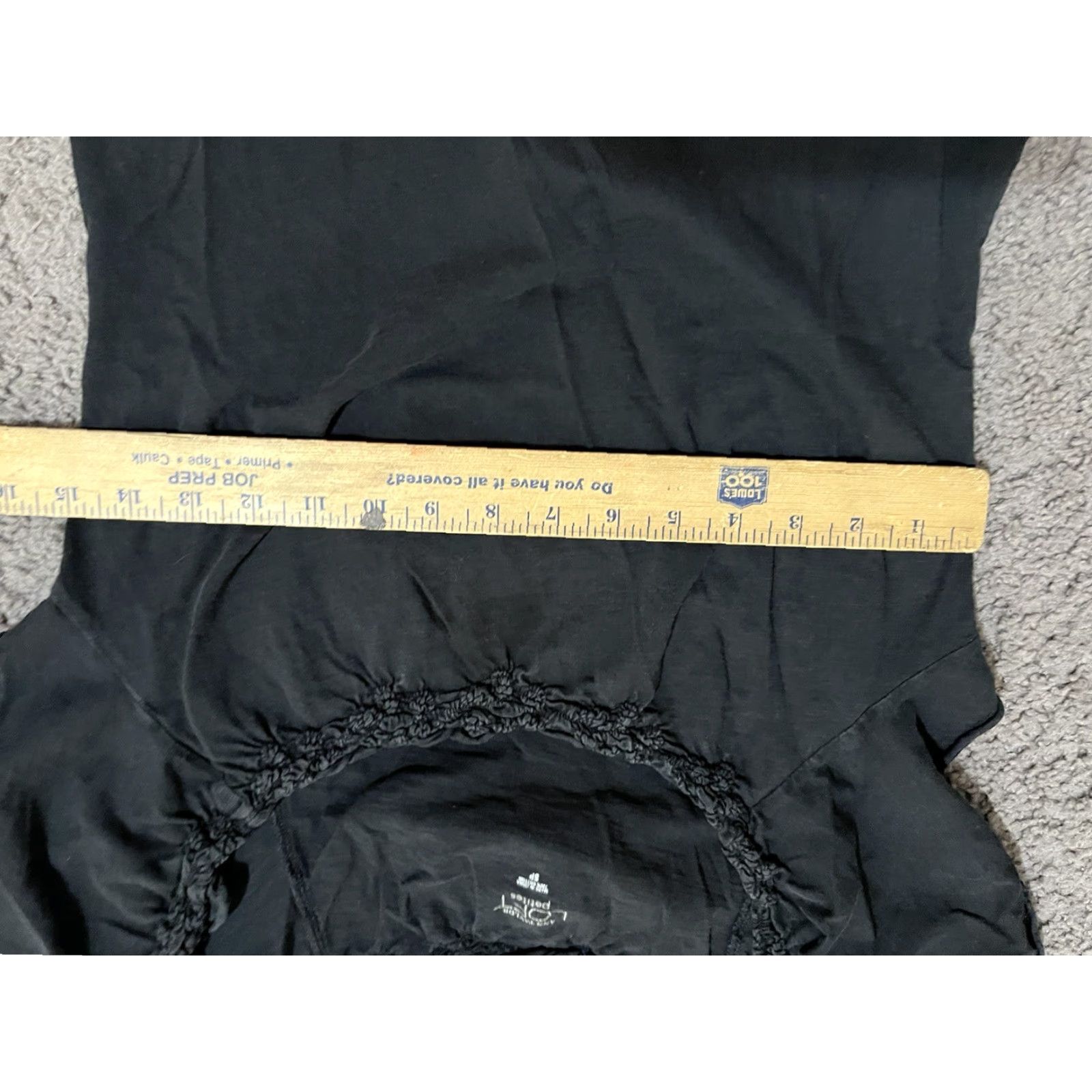 Loft VINTAGE LOFT Solid Black Short Sleeve T-Shirt Petites PS Womens Size 28" / US 6 / IT 42 - 4 Thumbnail