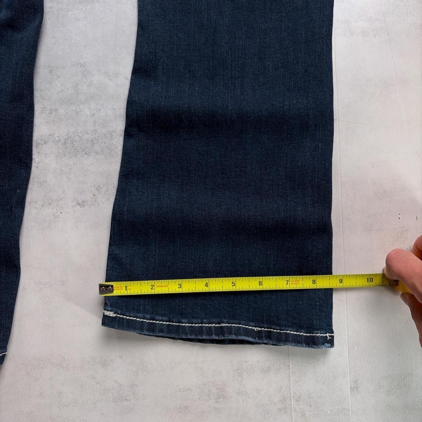 Other Y2K Blue Sexy Couture Grunge Gothic Bootcut Denim Jeans Size 31" - 8 Thumbnail