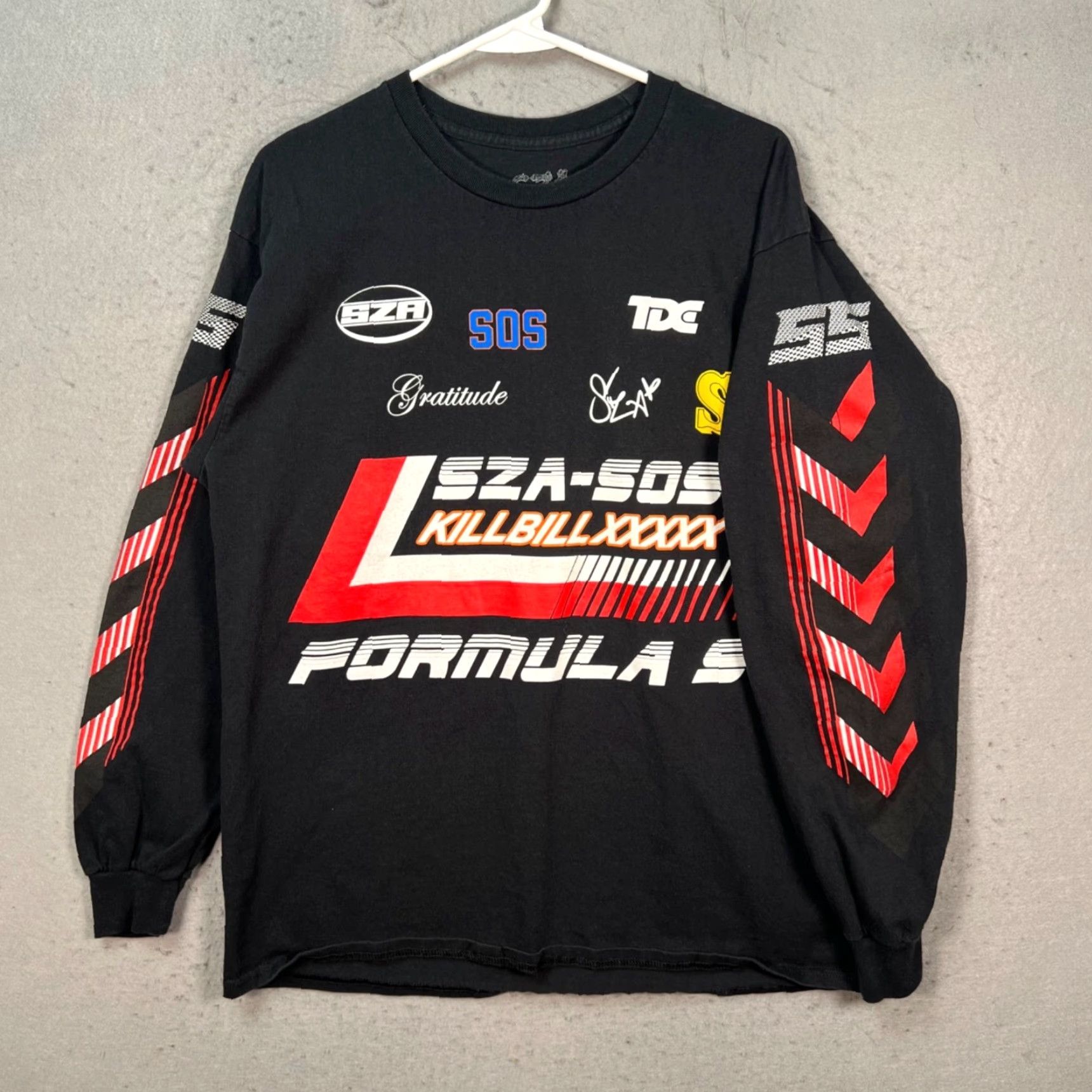 Vintage VINTAGE SZA SOS Kill Bill Formula S Long Sleeve Graphic T Shirt Black Mens Large Size US L / EU 52-54 / 3 - 2 Thumbnail