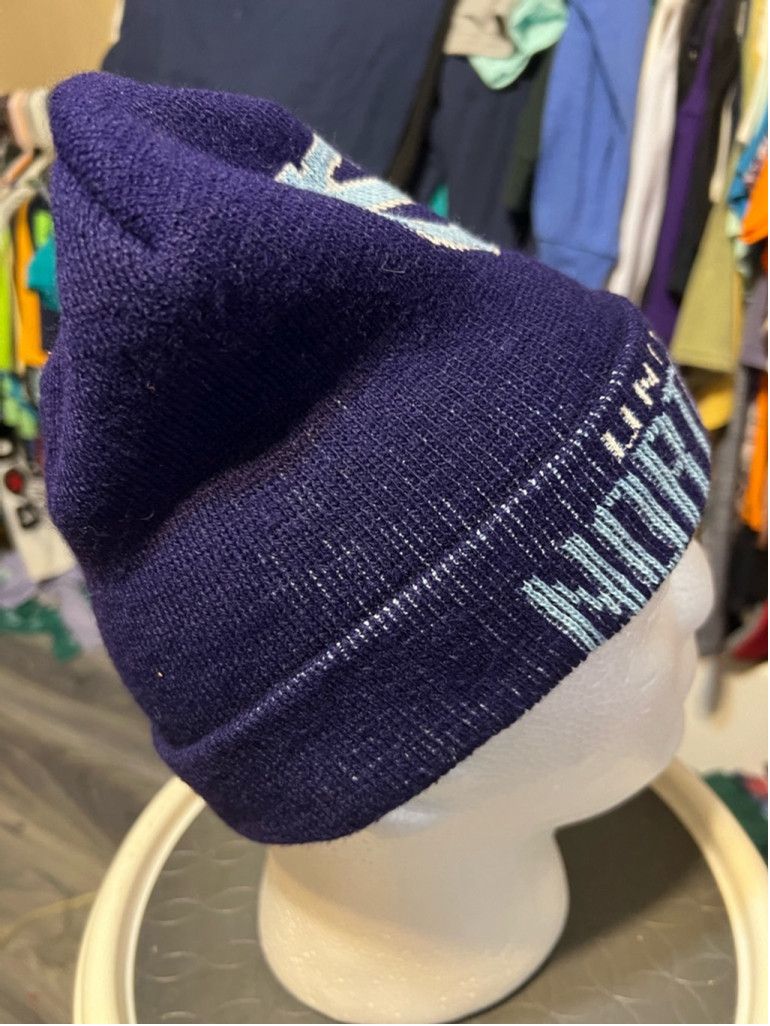 Vintage Vintage Unisex UNC Beanie Hat One Size Blue Size ONE SIZE - 4 Thumbnail