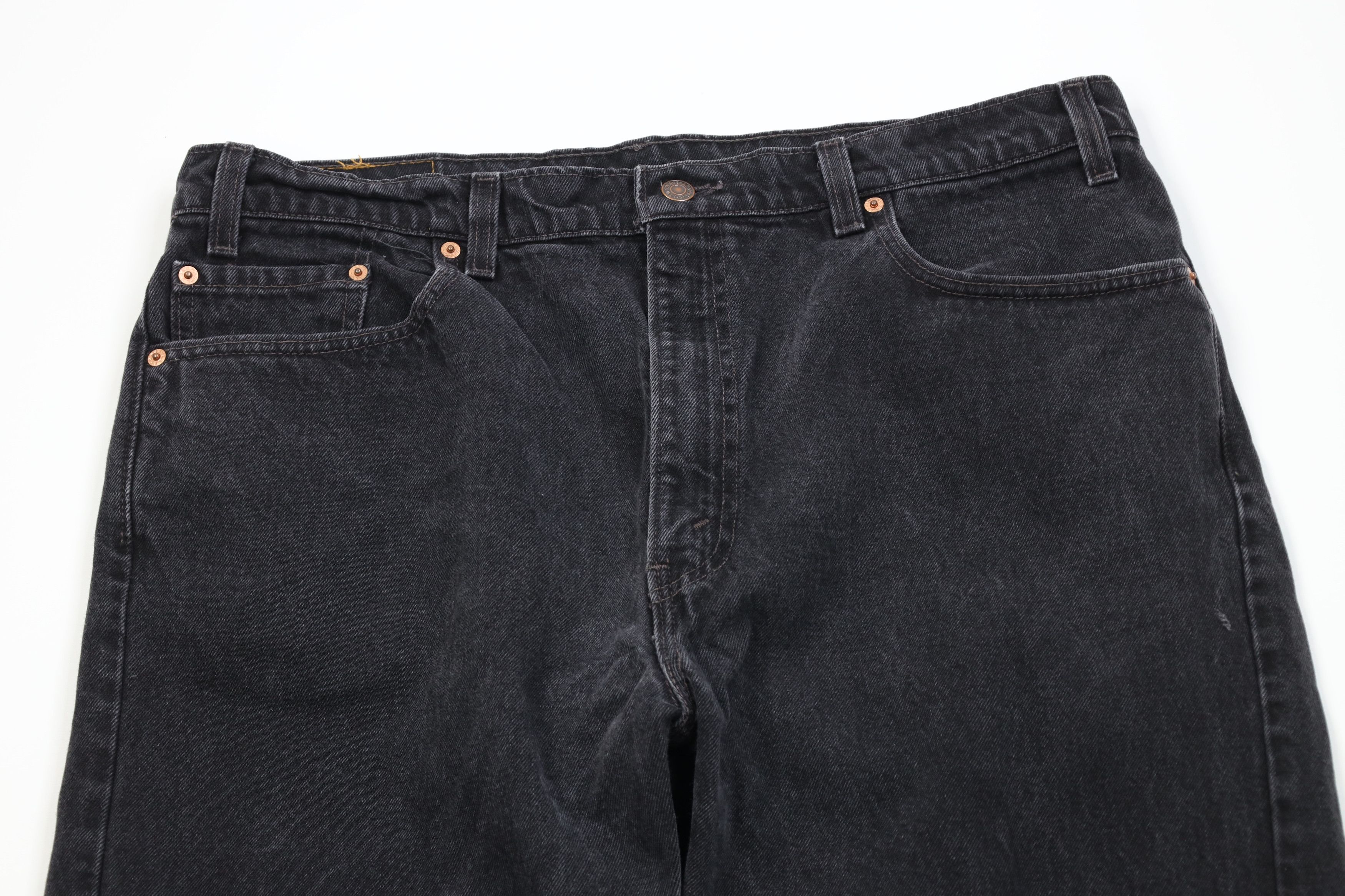 Levi's Vintage 90s Levis 505 Fit Straight Leg Denim Jeans Black Size US 40 / EU 56 - 2 Thumbnail