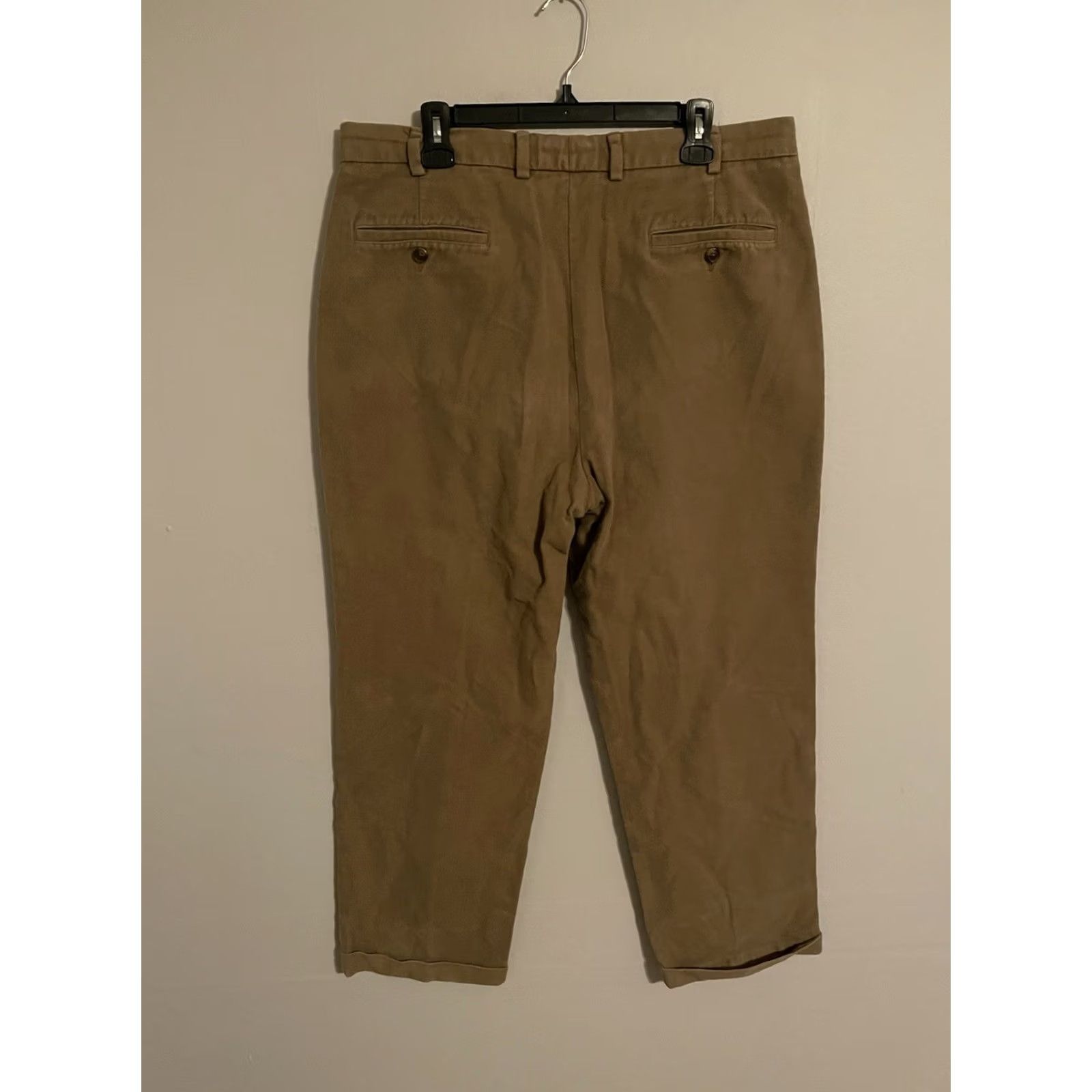 Brooks Brothers Brooks Brothers Elliot Pants Men's 38x30 Beige Chamois Moleskin Pleated Cuffed Size US 38 / EU 54 - 3 Thumbnail