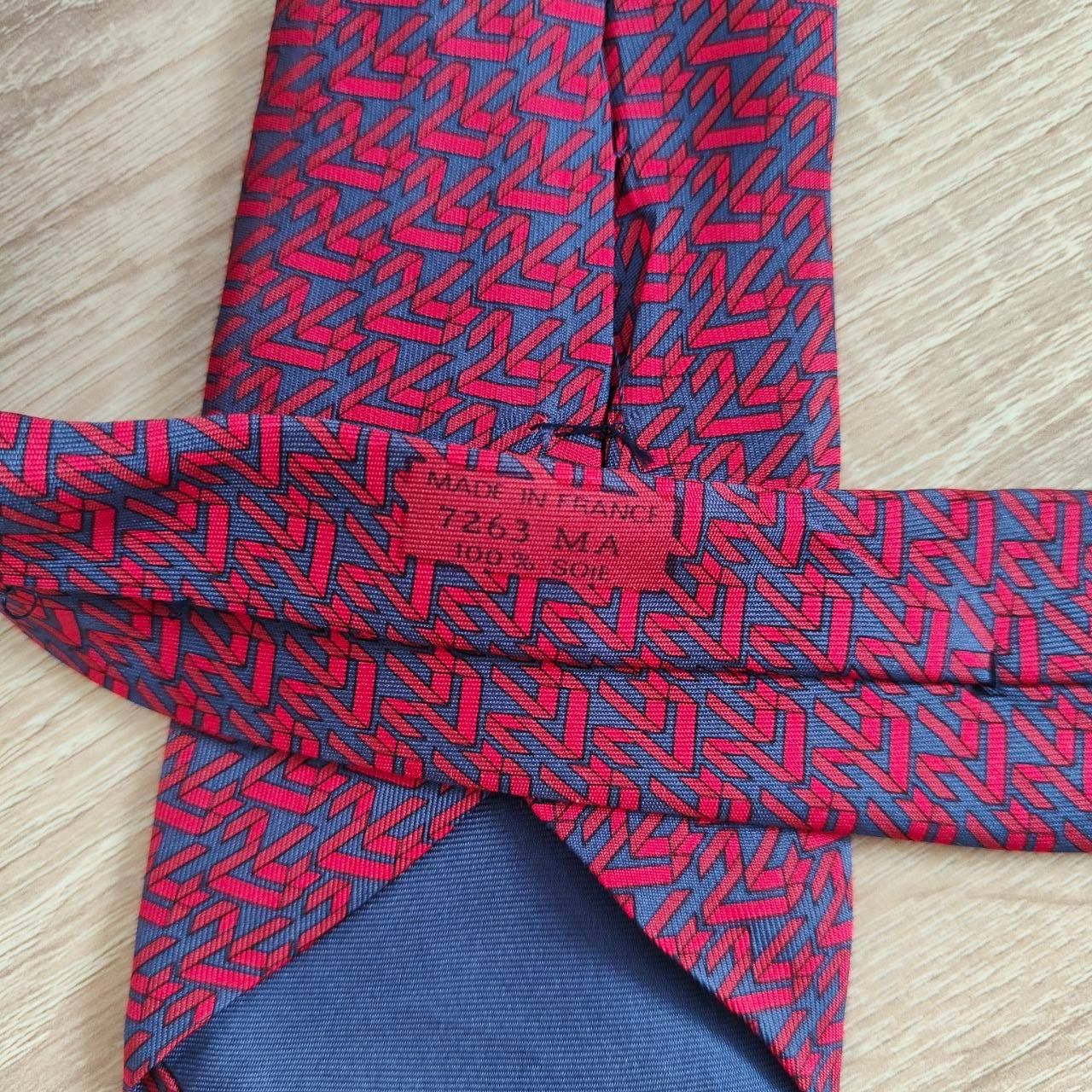 Hermes Hermes Paris Silk Tie 7263 MA Birds Red Size ONE SIZE - 4 Thumbnail