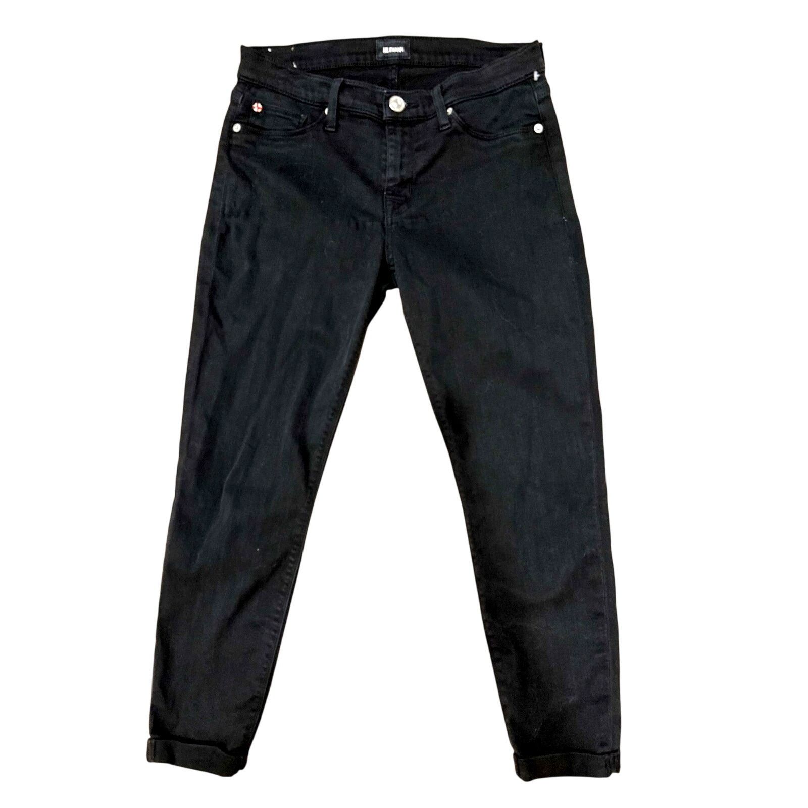 Hudson Hudson Harkin Super Skinny Crop Jean Cuff Black Knight 29 Size 29" - 3 Thumbnail