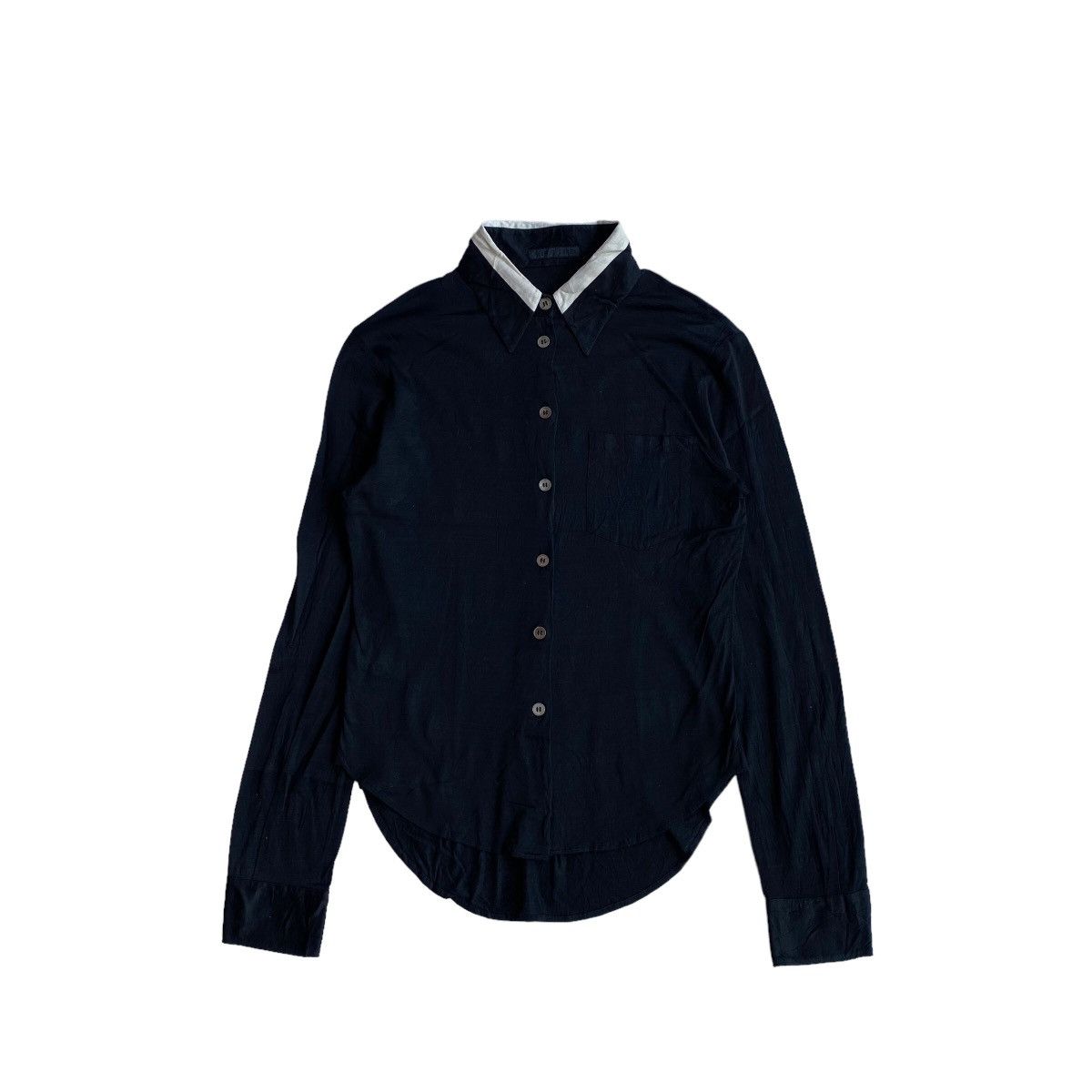 Helmut Lang Helmut Lang Black Stretch Shirts Size S / US 4 / IT 40 - 1 Thumbnail