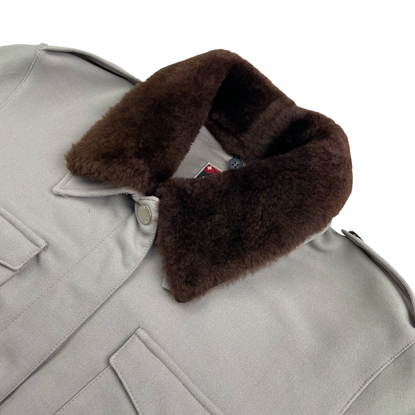 Other VTG Post Card Women's Alpine Fur Collar Ski/Snow Suit Beige Size L / US 10 / IT 46 - 1 Thumbnail