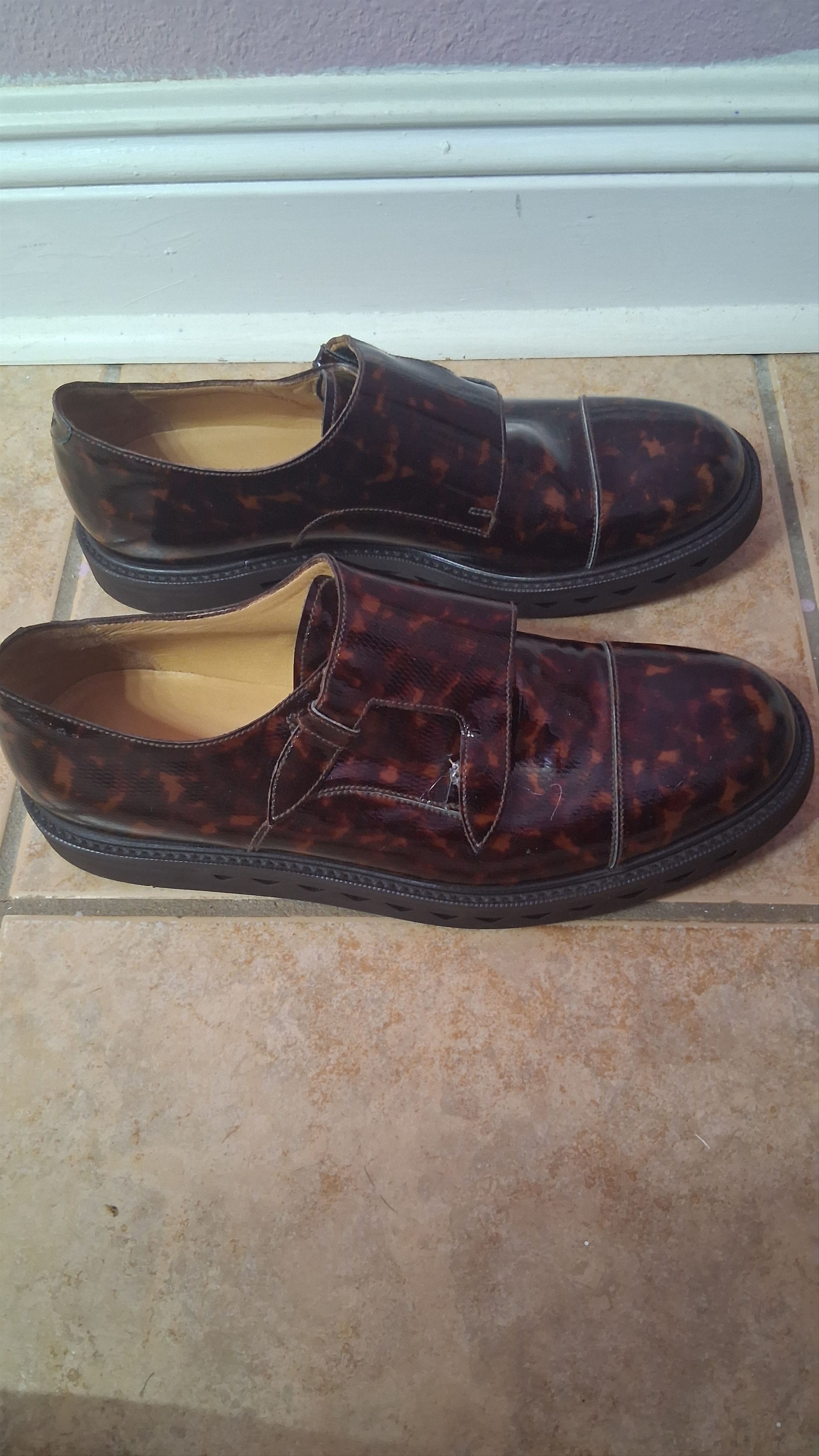 Emporio Armani × Our Legacy Tortoiseshell Patent leather shoes Size US 9 / EU 42 - 3 Thumbnail