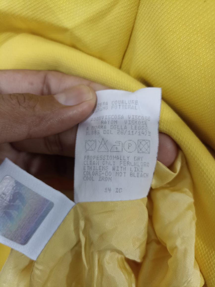 Versace Vintage Yellow Versace Blazzer Size 34S - 6 Thumbnail