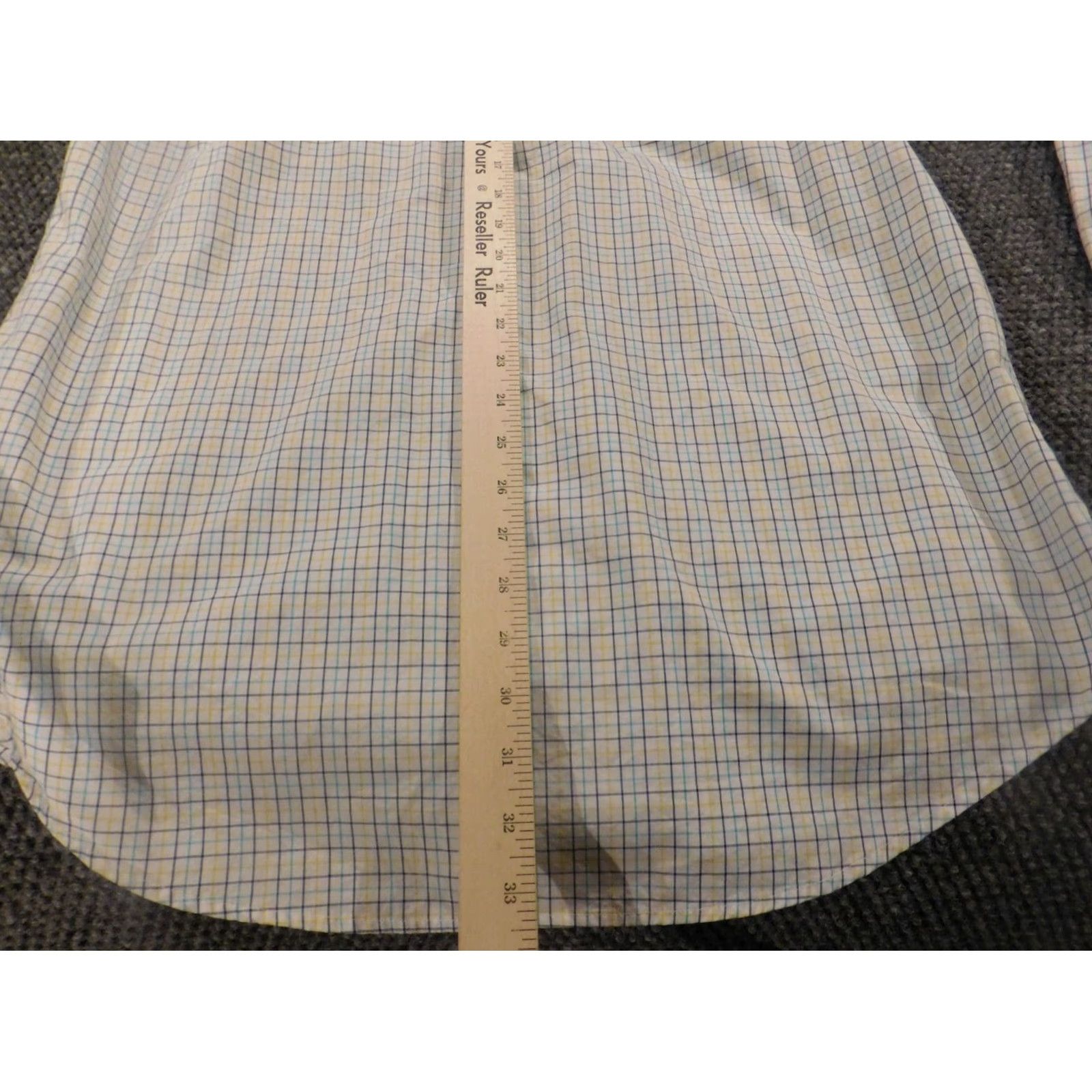 Izod IZOD Shirt Button-Up Plaid White Mens M Long Sleeve Collared Classic Fit Premium Knit Cotton Size US M / EU 48-50 / 2 - 7 Thumbnail