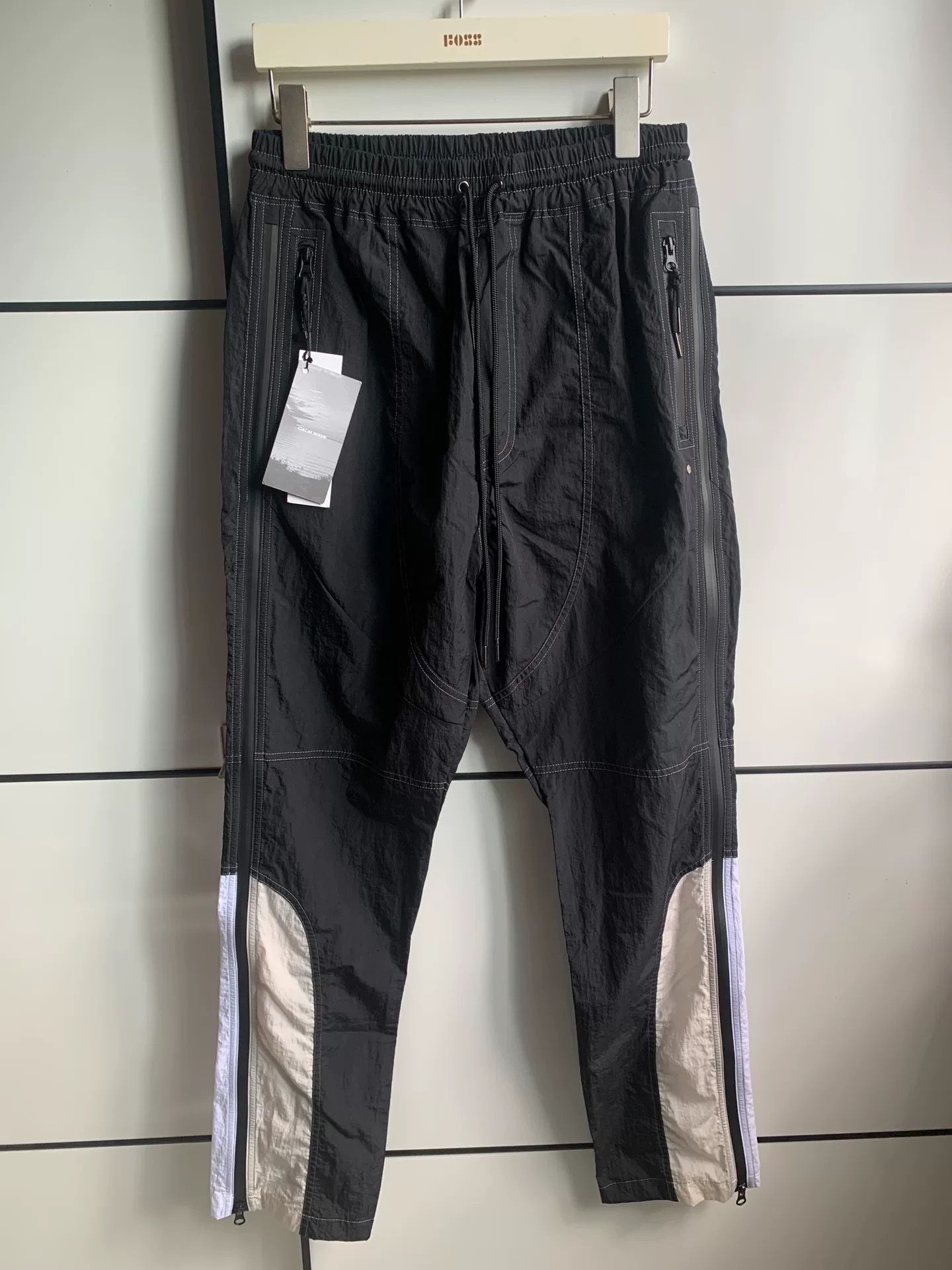 Far Afield Far Archive Black White Zip Nylon Pants Size US 26 / EU 42 - 1 Thumbnail