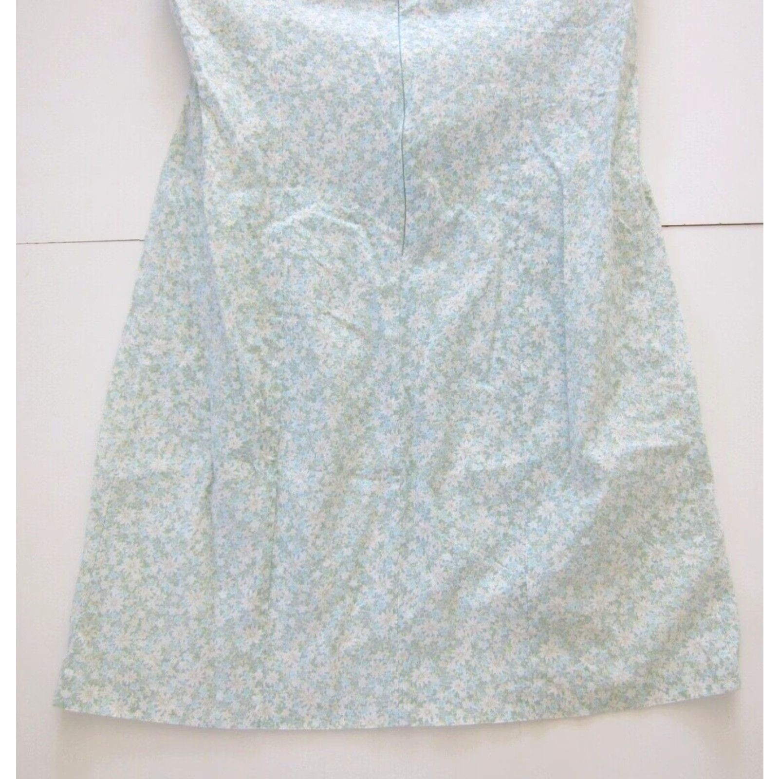 Van Heusen VINTAGE Van Heusen Cotton Stretch Green Ivory Floral Sheath Shift Tank Sun Dress Woman 8 Size M / US 6-8 / IT 42-44 - 7 Thumbnail