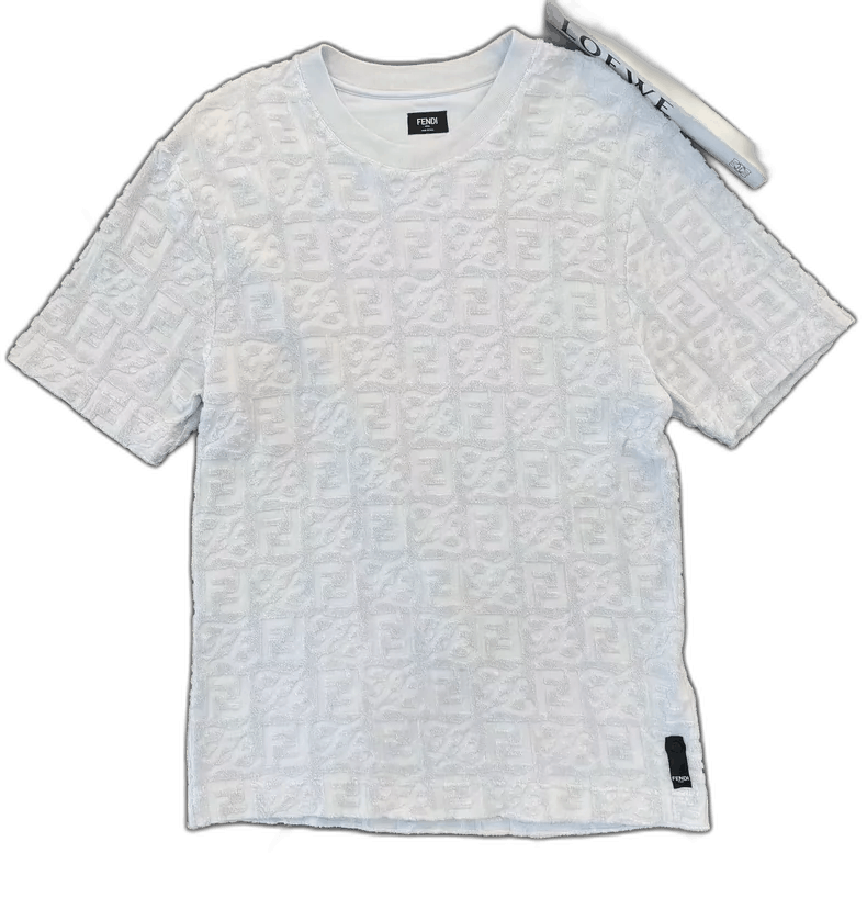 Fendi FENDI Textured Pattern Short Sleeve T-Shirt Size US M / EU 48-50 / 2 - 1 Thumbnail