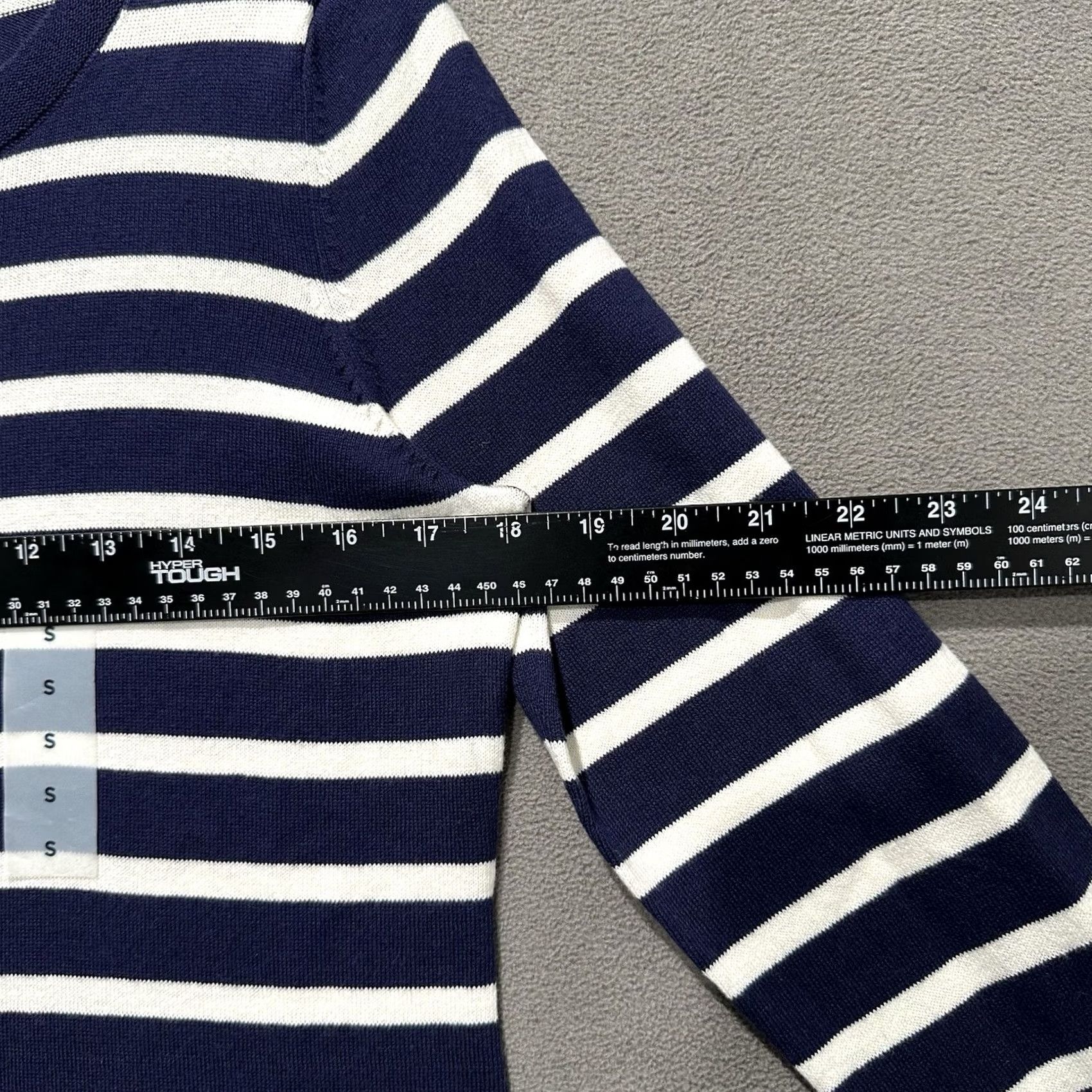 Old Navy NWT Old Navy Sweater Womens Small Blue White Striped Long Sleeve Crew Neck Size S / US 4 / IT 40 - 7 Thumbnail