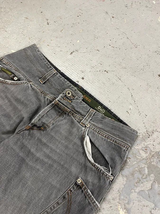 Dolce & Gabbana AW2004 Dolce & Gabbana Asymmetrical Grey Cargo Denim Jeans Size US 34 / EU 50 - 7 Thumbnail