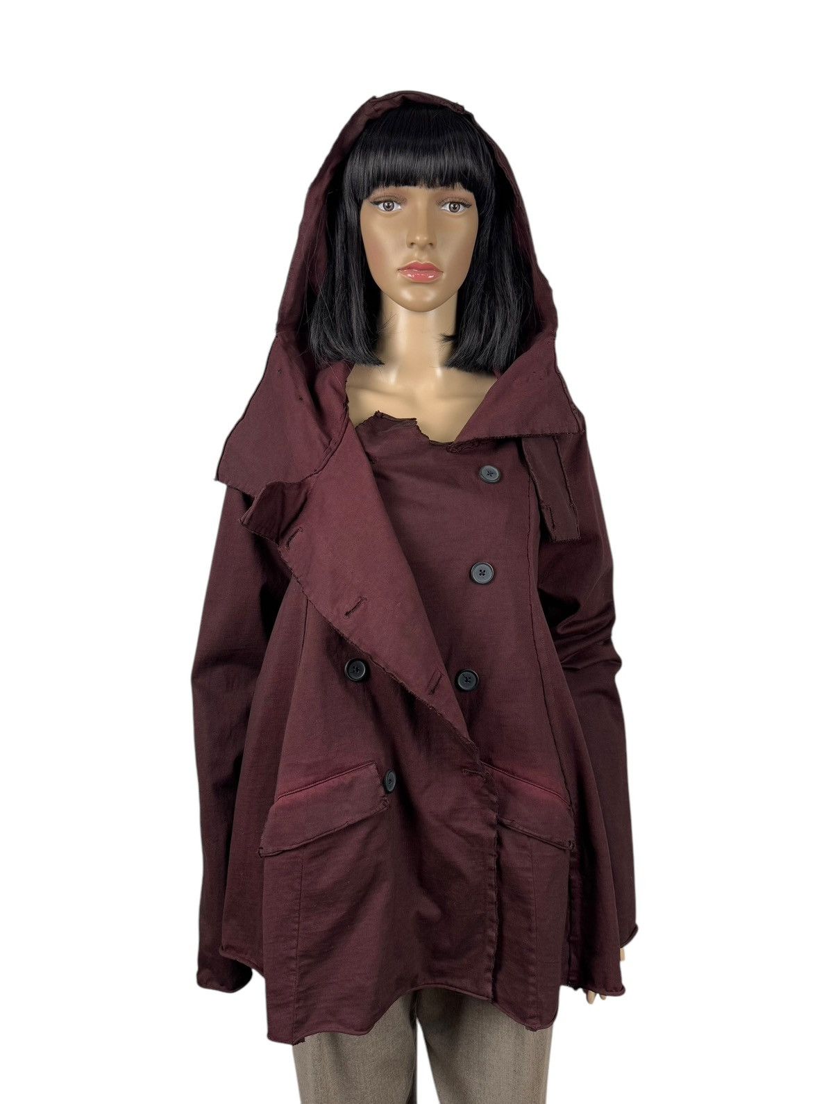 Rundholz Rundholz Waxed Cotton Asymmetric Jacket Hooded size XS Size XS / US 0-2 / IT 36-38 - 3 Thumbnail