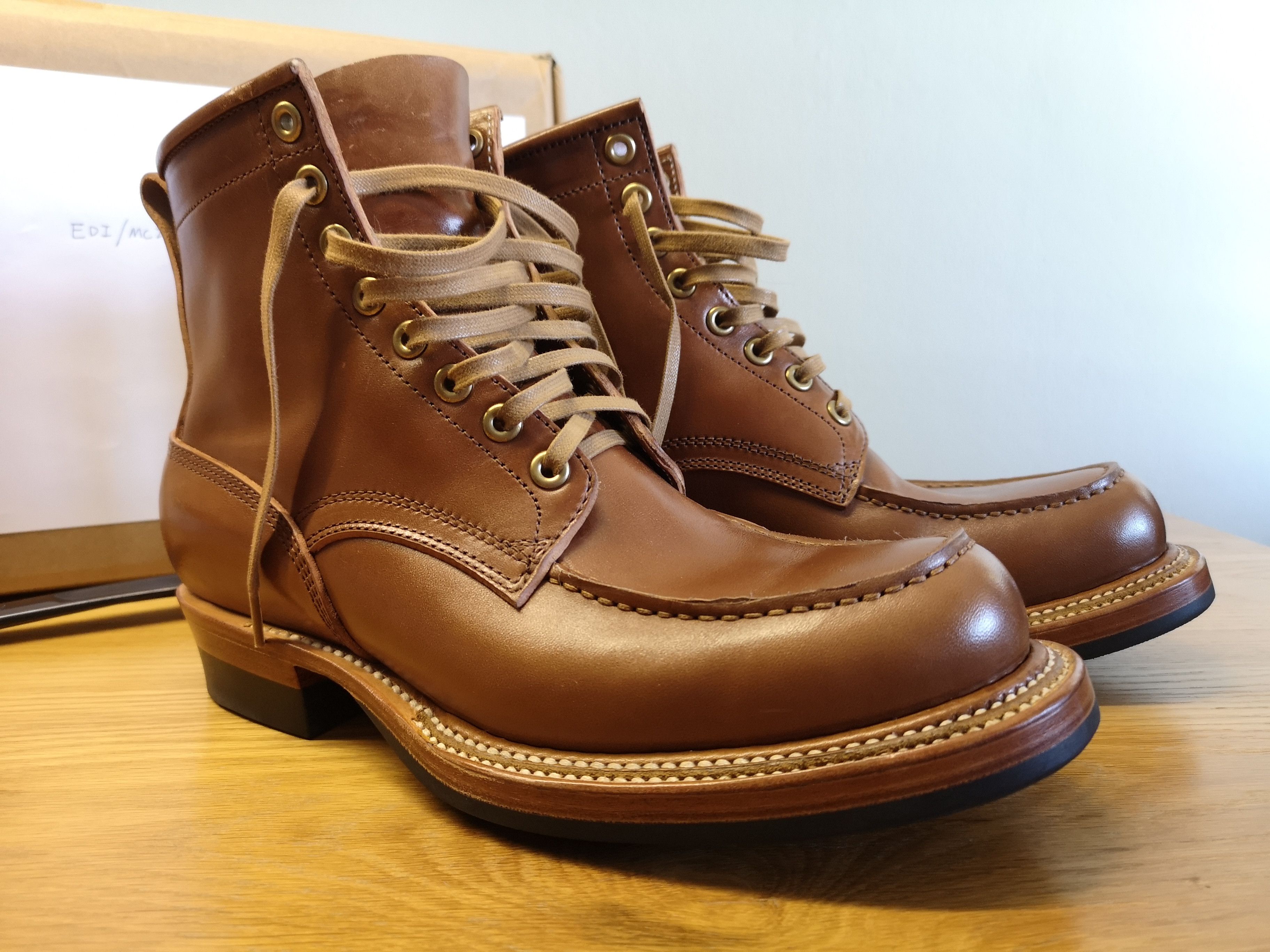 image of Quan Shoemaker Moc Toe 6" Boots in Toscanello, Men's (Size 10)