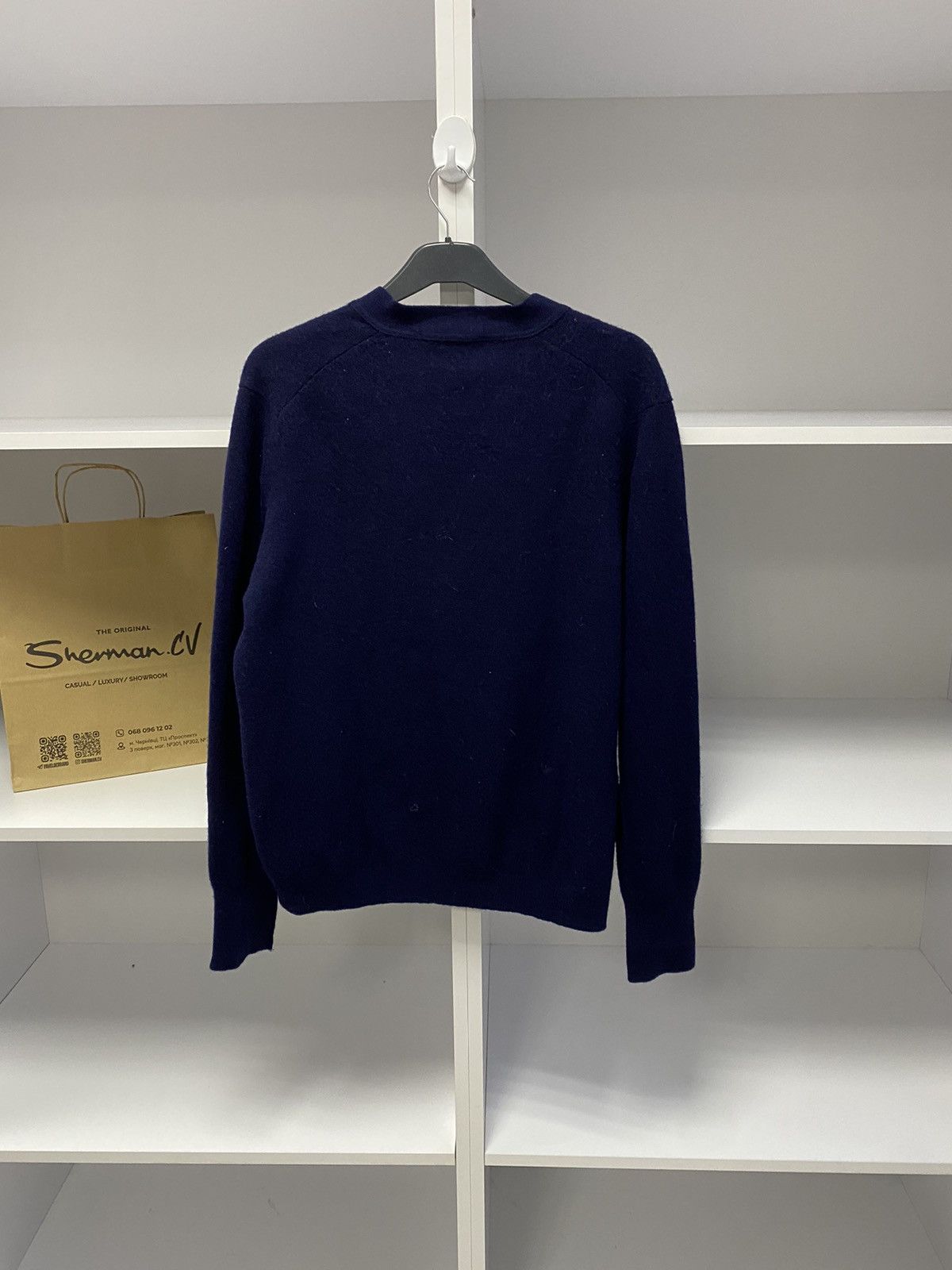 Burberry × Vintage Vintage Burberry wool navy cardigan sweater Size US S / EU 44-46 / 1 - 9 Thumbnail