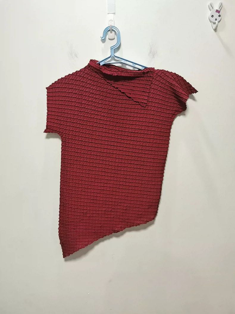 Issey Miyake Issey Miyake Red Short Sleeve Top - dmc Size US M / EU 48-50 / 2 - 1 Thumbnail