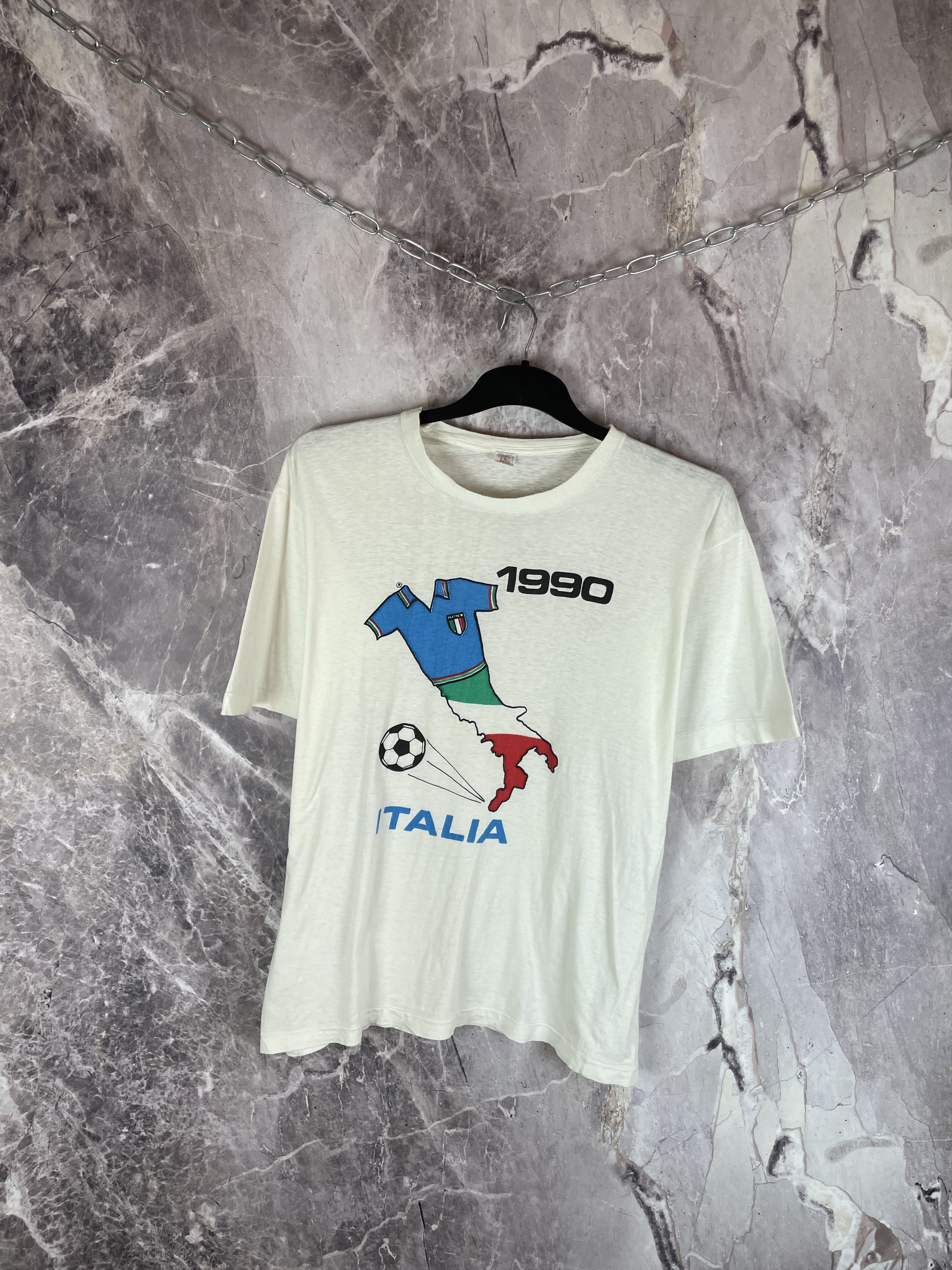 Vintage Italy 1990 FIFA World Cup tee Size US XL / EU 56 / 4 - 2 Thumbnail