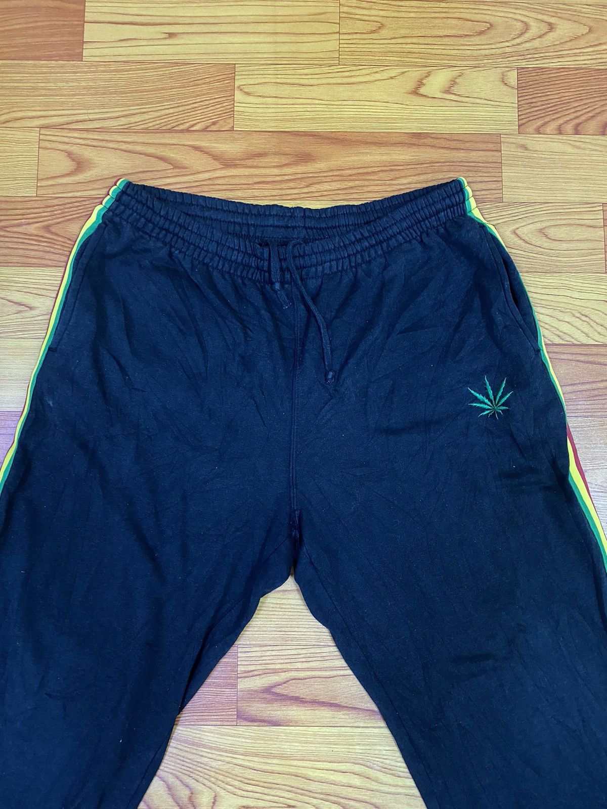 Bob Marley × Vintage Vintage Rasta Marijuana Jamaica Sweatpants Size US 34 / EU 50 - 2 Thumbnail