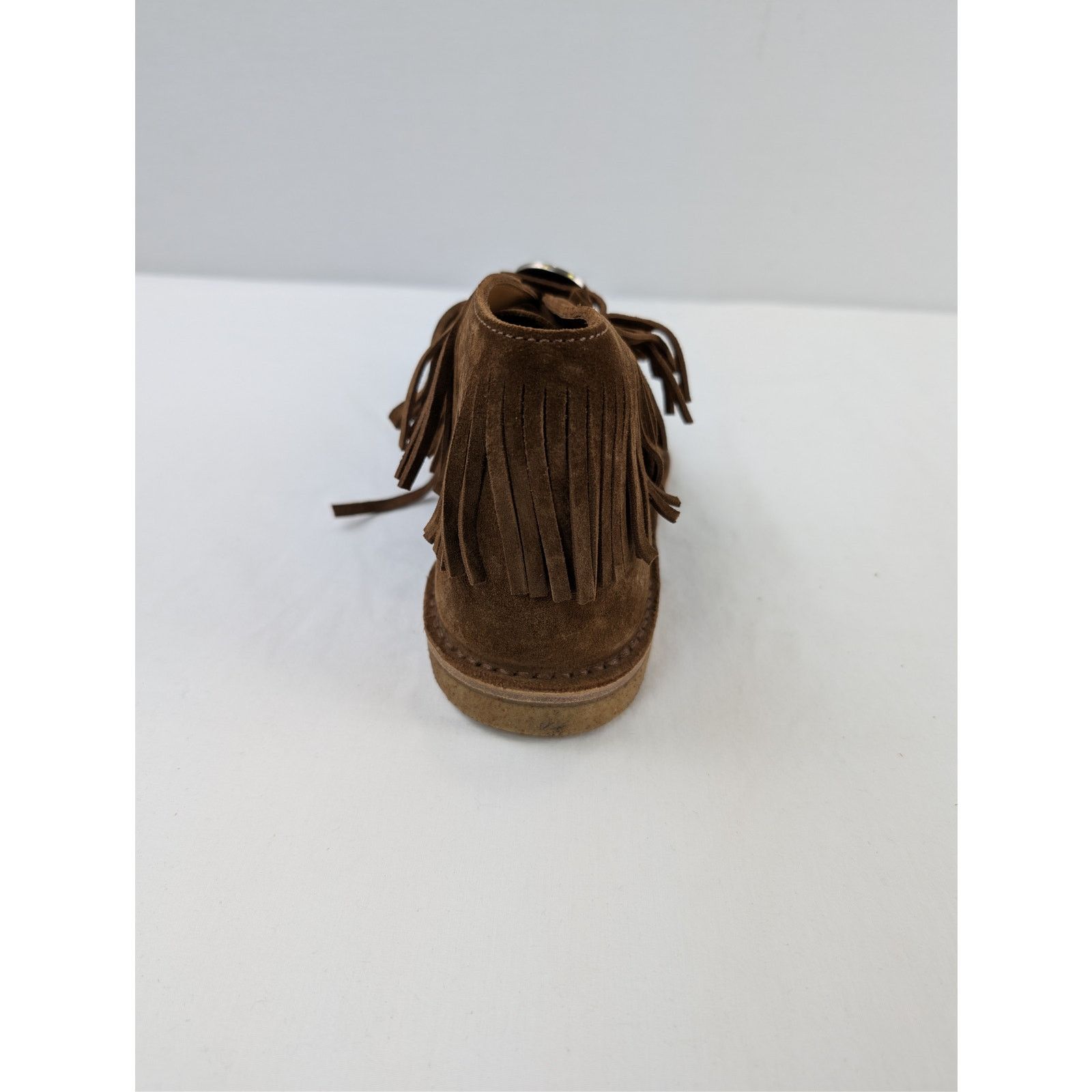 Saint Laurent Paris o1rshd1 Wyatt Suede Fringe Boots in Brown Size US 8 / EU 41 - 16 Thumbnail