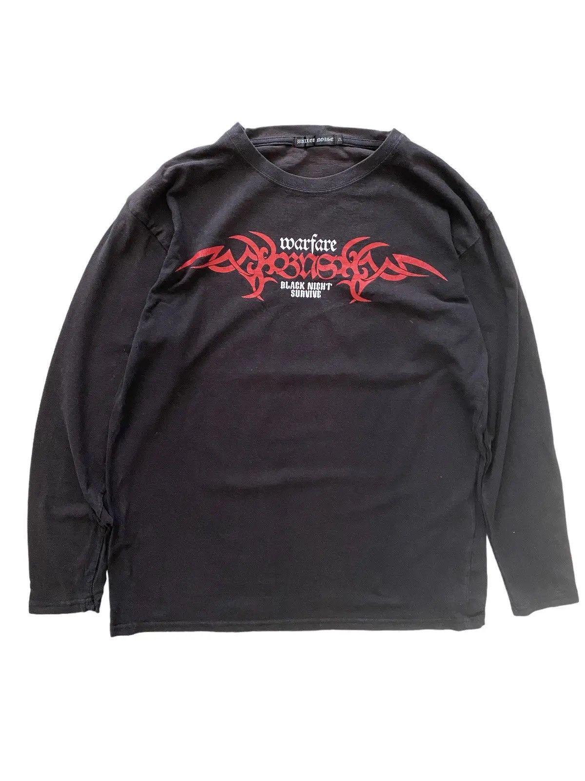 Hysteric Glamour × Seditionaries × Vintage Vintage BLACK NIGHT SURVIVE PUNK Long Sleeve Shirt Size US L / EU 52-54 / 3 - 6 Thumbnail